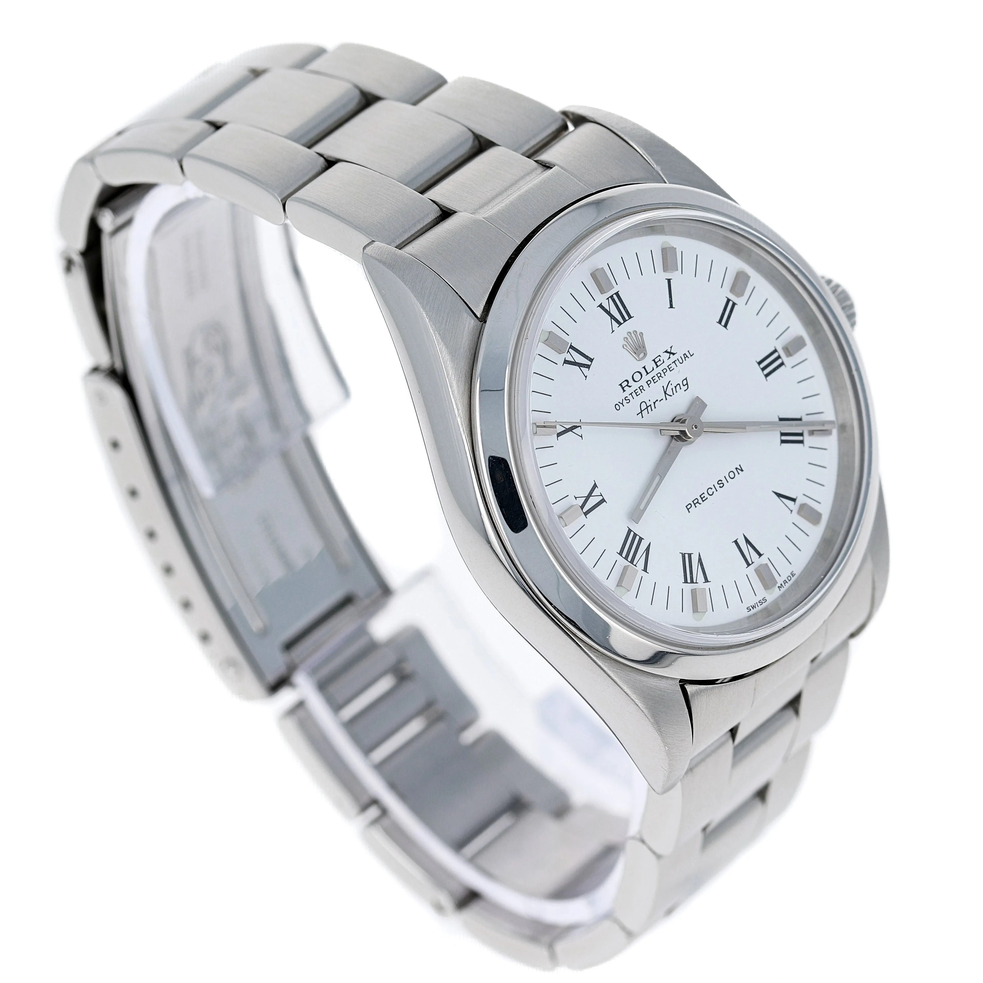 Rolex Air King 14000M Precision White Roman Numerals c. 2002 Steel 34 mm