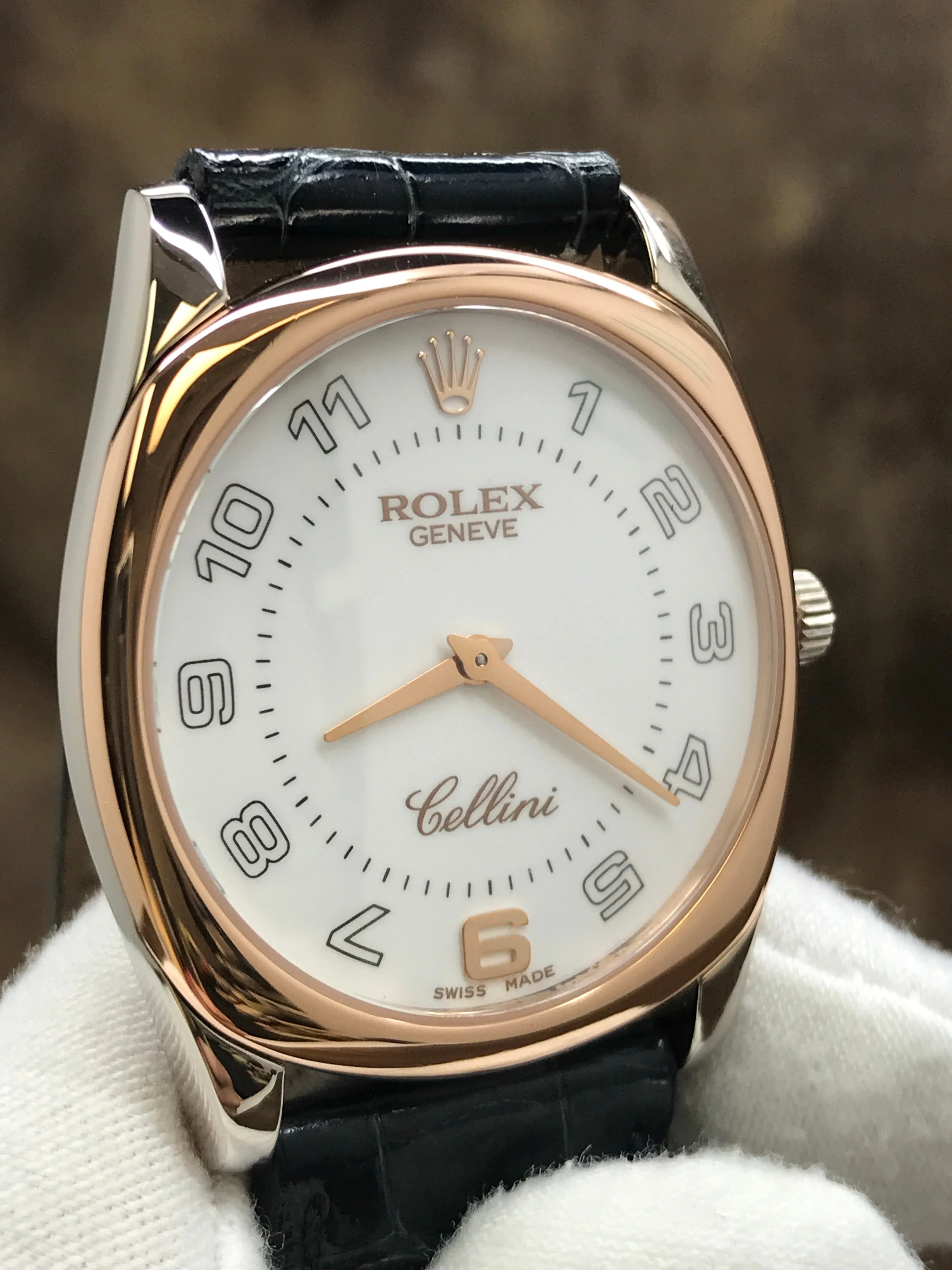 Rolex Cellini Danaos 4233 White Dial Manual Wind Watch
