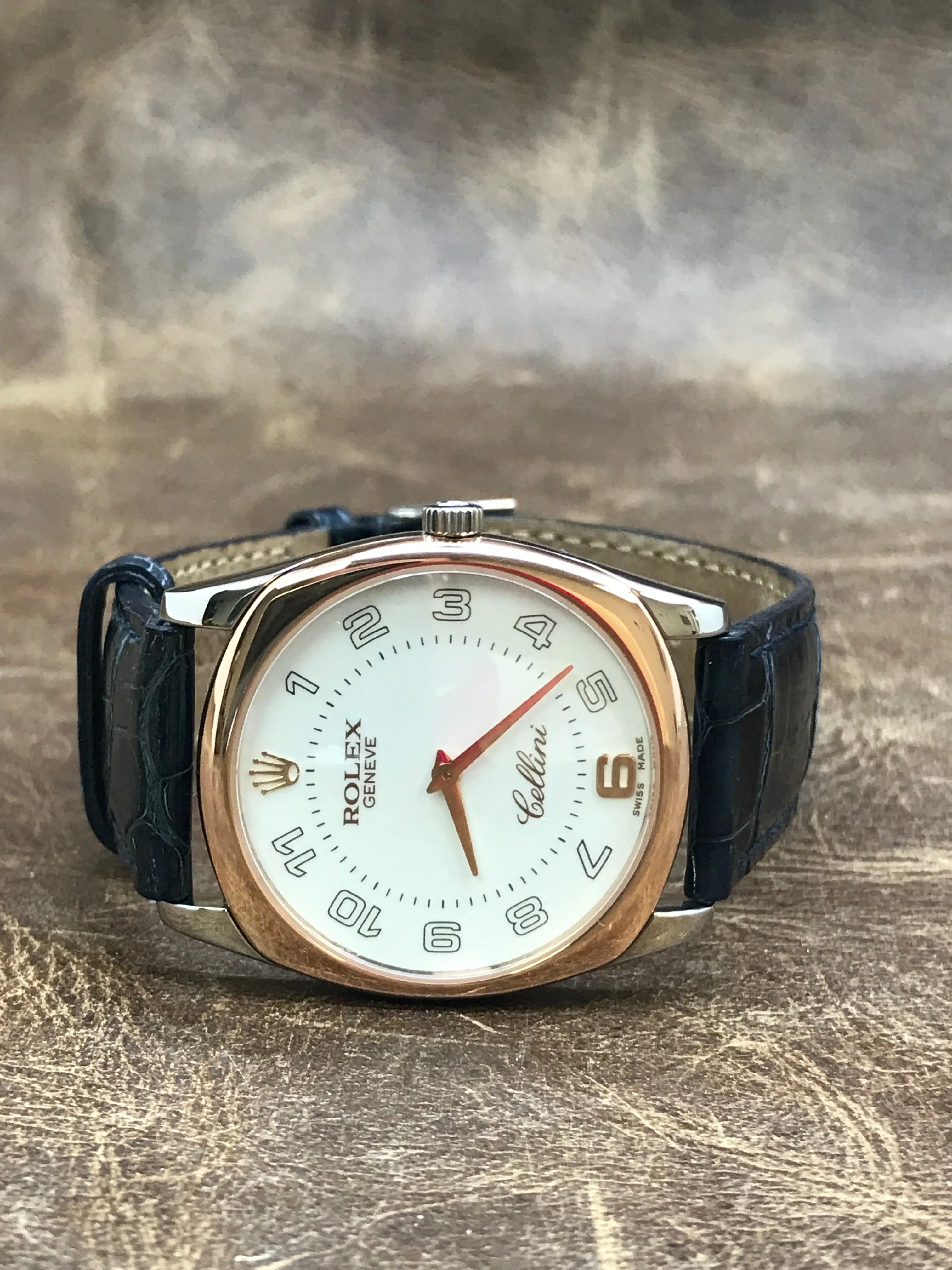 Rolex Cellini Danaos 4233 White Dial Manual Wind Watch
