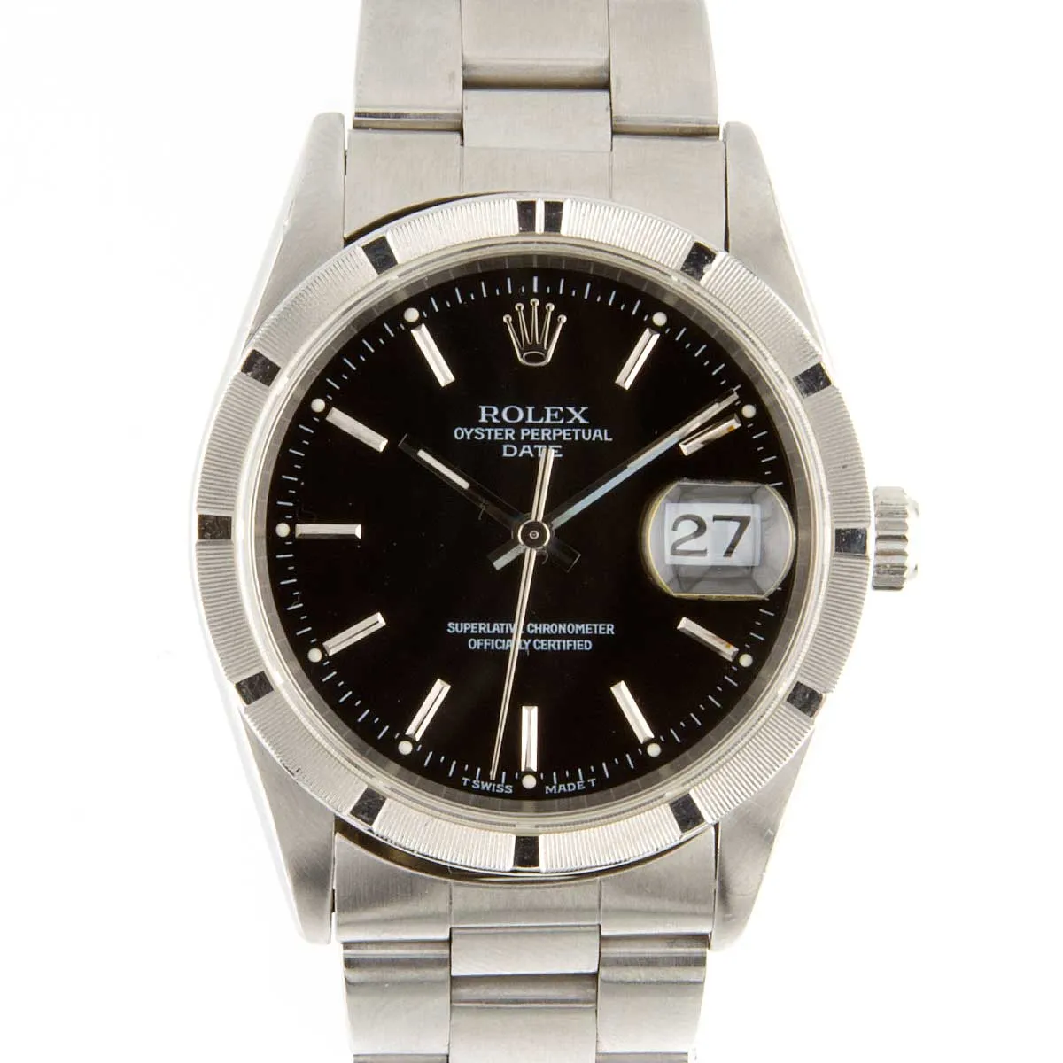 Rolex Date 34mm Black Dial