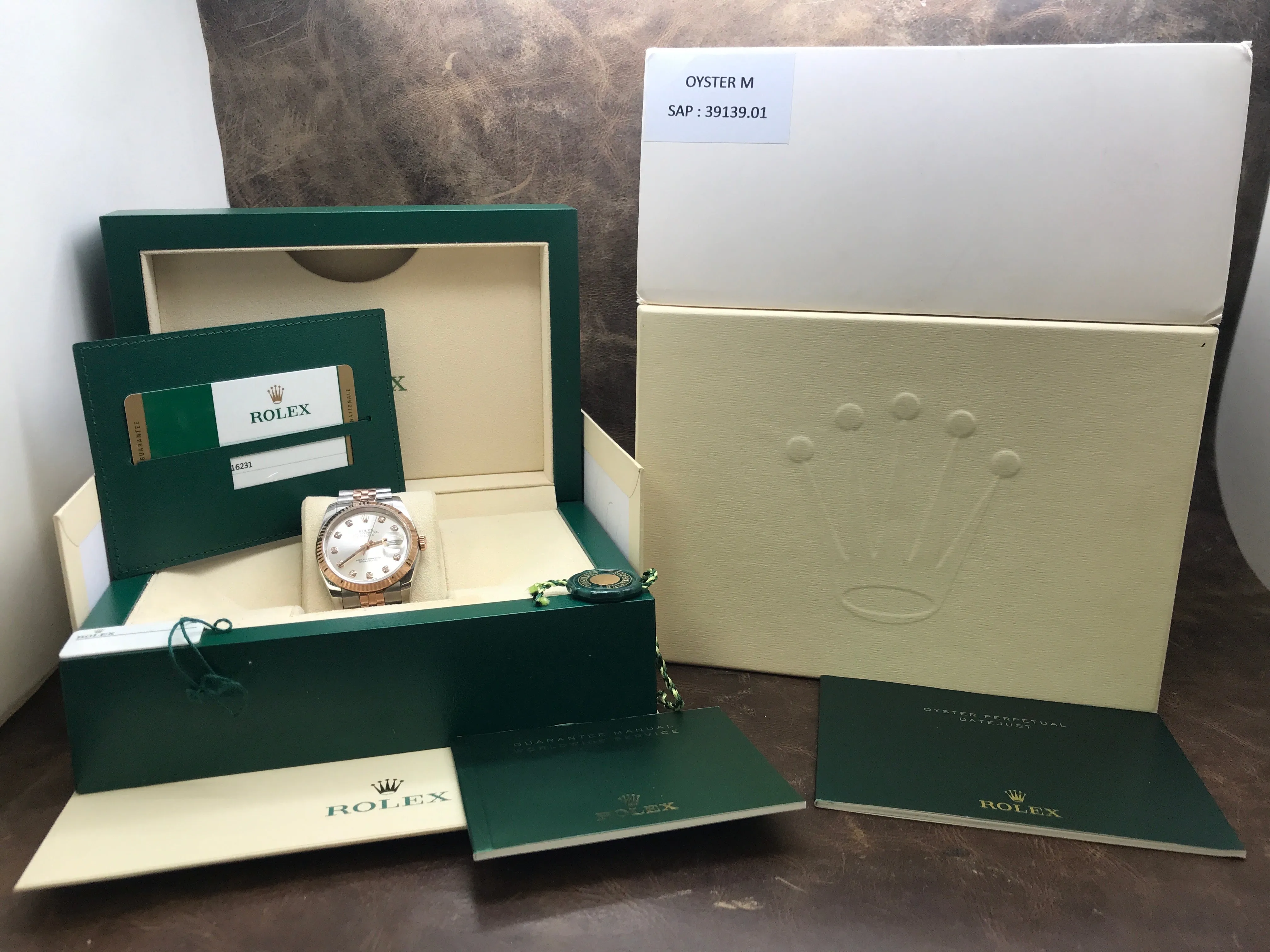 Rolex Datejust 116231 Silver Diamond Dial Automatic Men's Watch