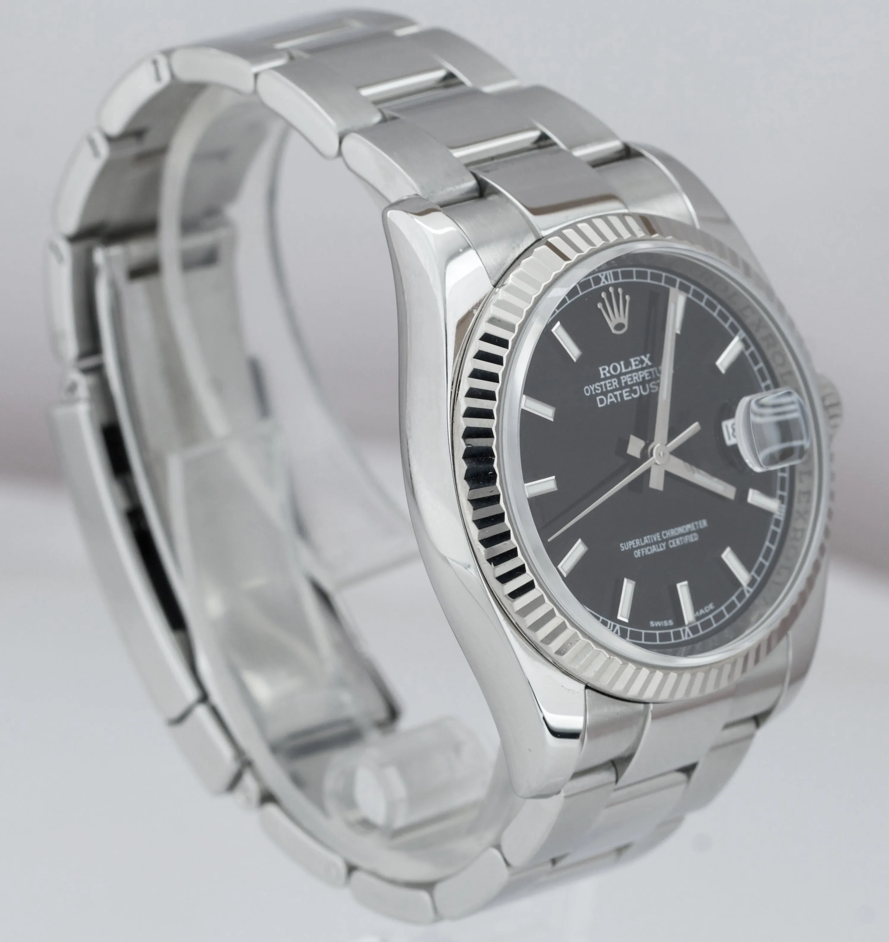 Rolex DateJust 116234 Black RED ROULETTE 36mm Stainless Steel Oyster Date Watch