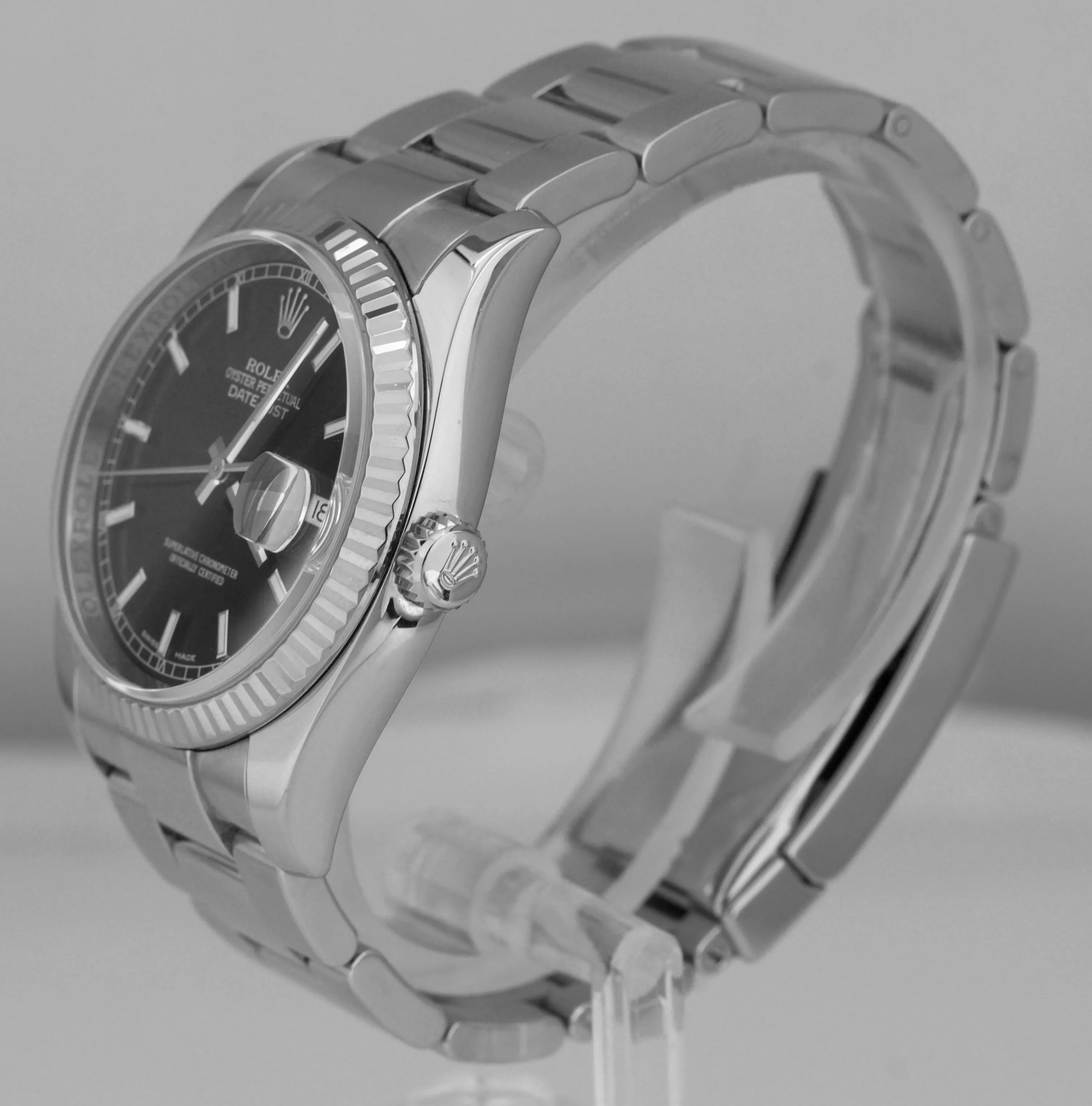 Rolex DateJust 116234 Black RED ROULETTE 36mm Stainless Steel Oyster Date Watch