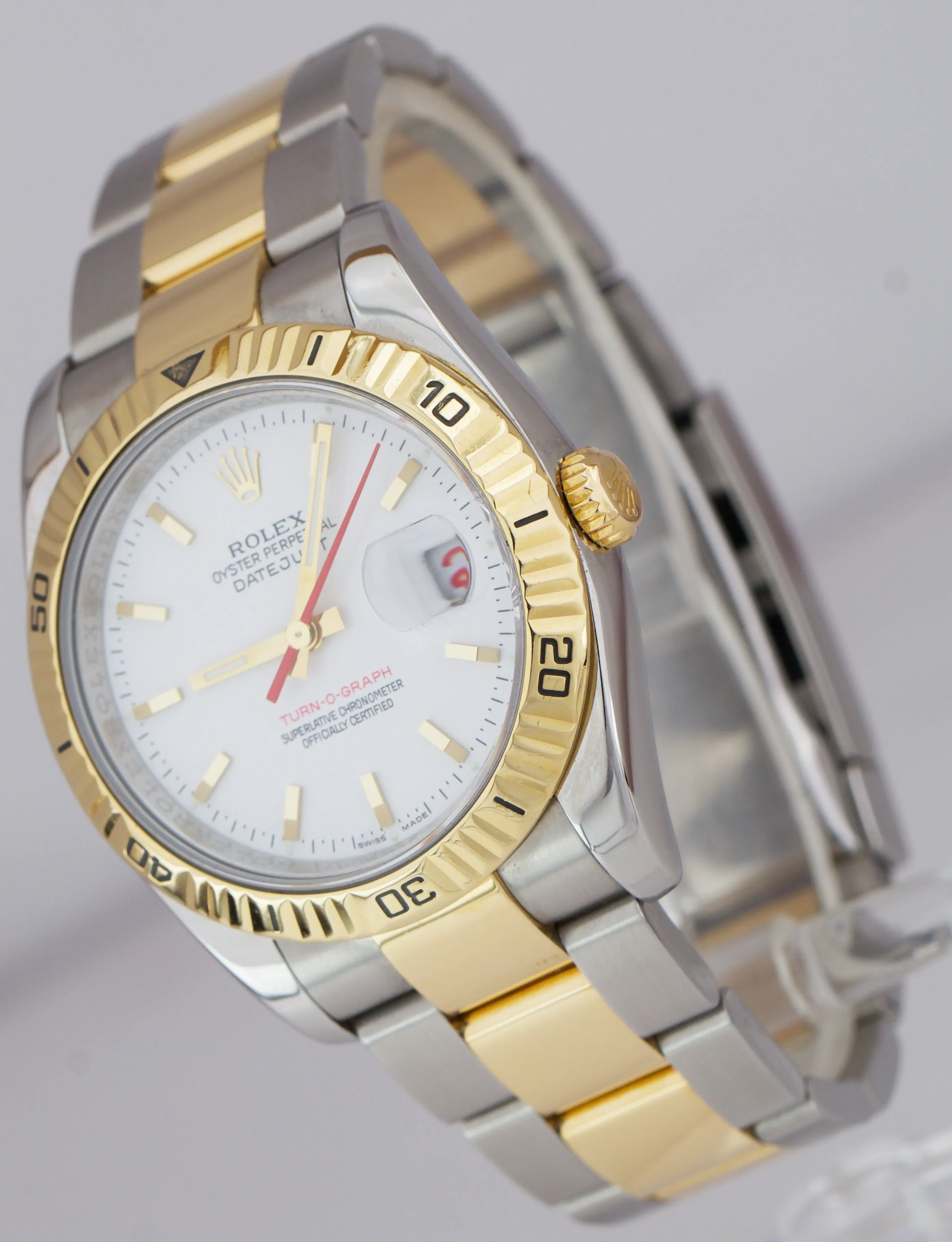 Rolex DateJust 116263 Turn-O-Graph 36mm Thunderbird Two-Tone Gold Oyster Watch