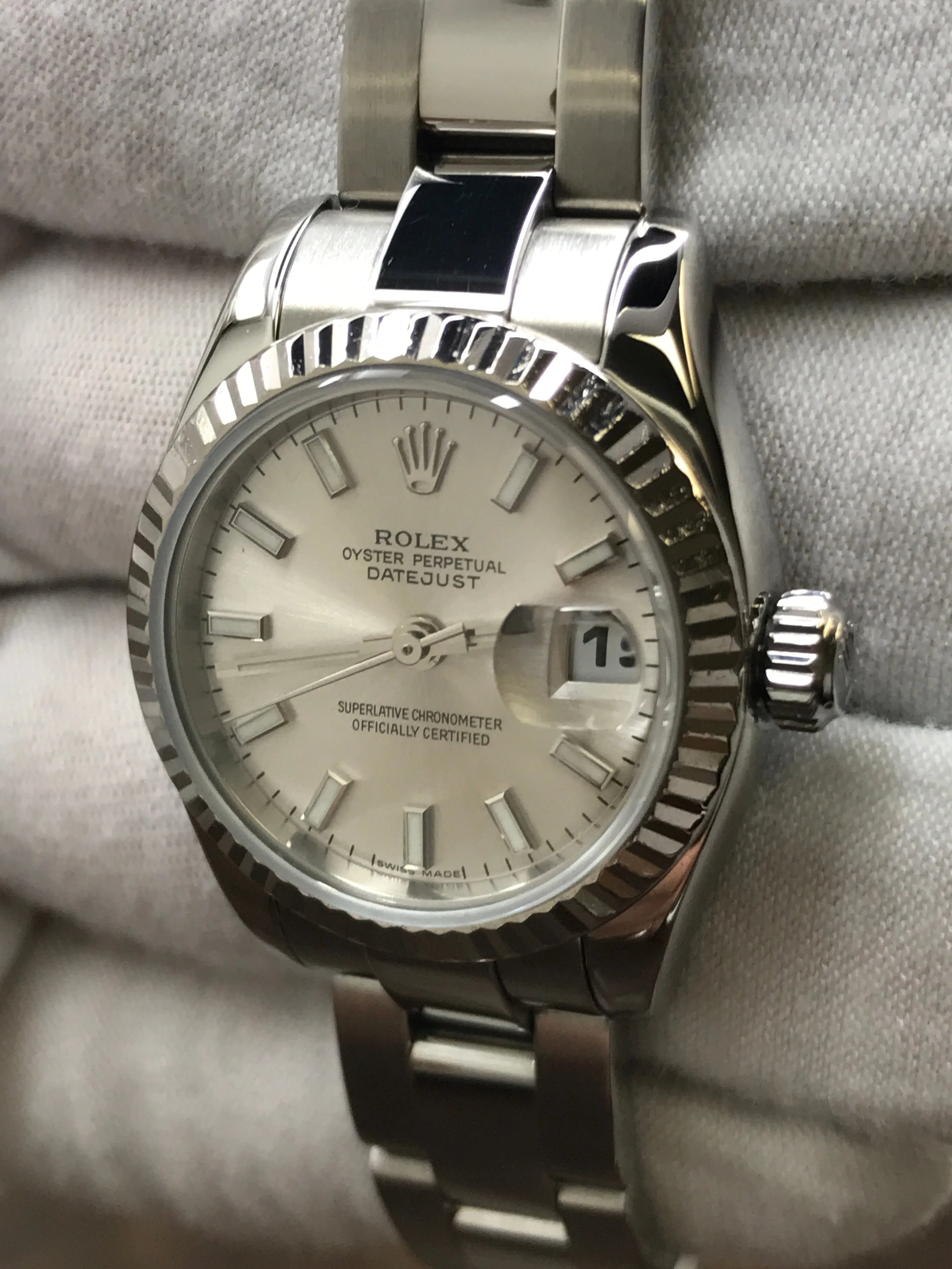 Rolex Datejust 26mm 179174 Silver Dial Automatic Women's Watch