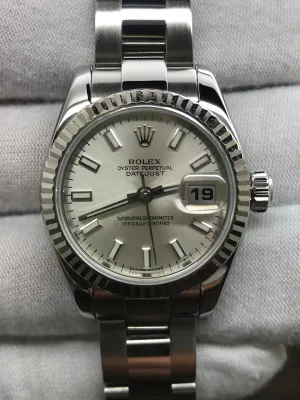 Rolex Datejust 26mm 179174 Silver Dial Automatic Women's Watch