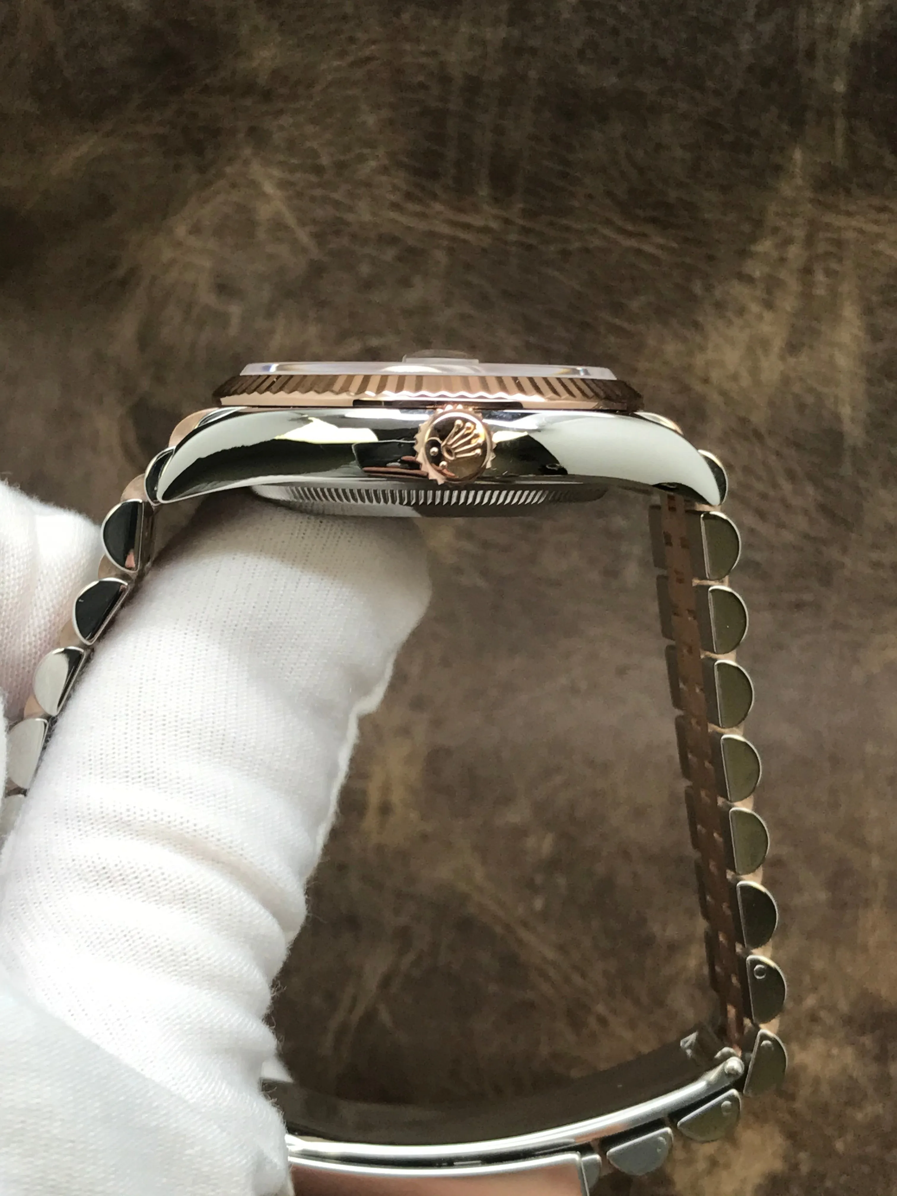 Rolex Datejust 36 Diamond & Rose Gold 126231 Dark Rhodium Dial Automatic  Watch