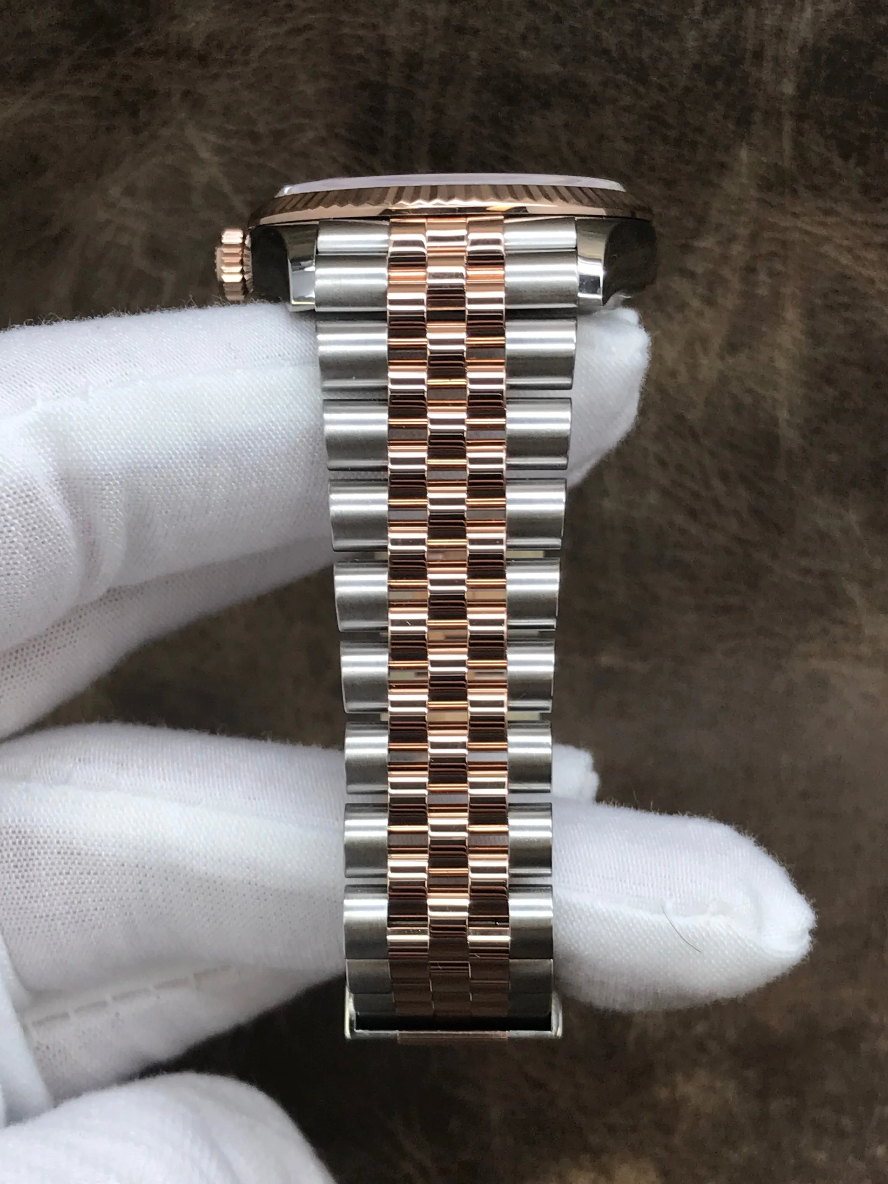 Rolex Datejust 36 Diamond & Rose Gold 126231 Dark Rhodium Dial Automatic  Watch