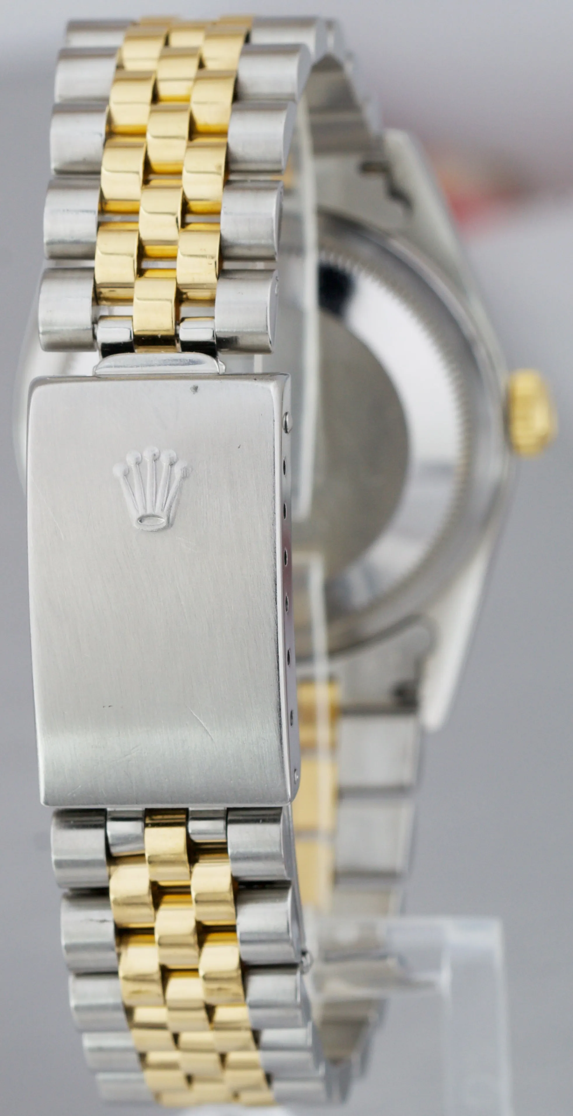 Rolex DateJust 36mm 16233 Black 18K Gold Two-Tone Steel Jubilee Watch FULL SET