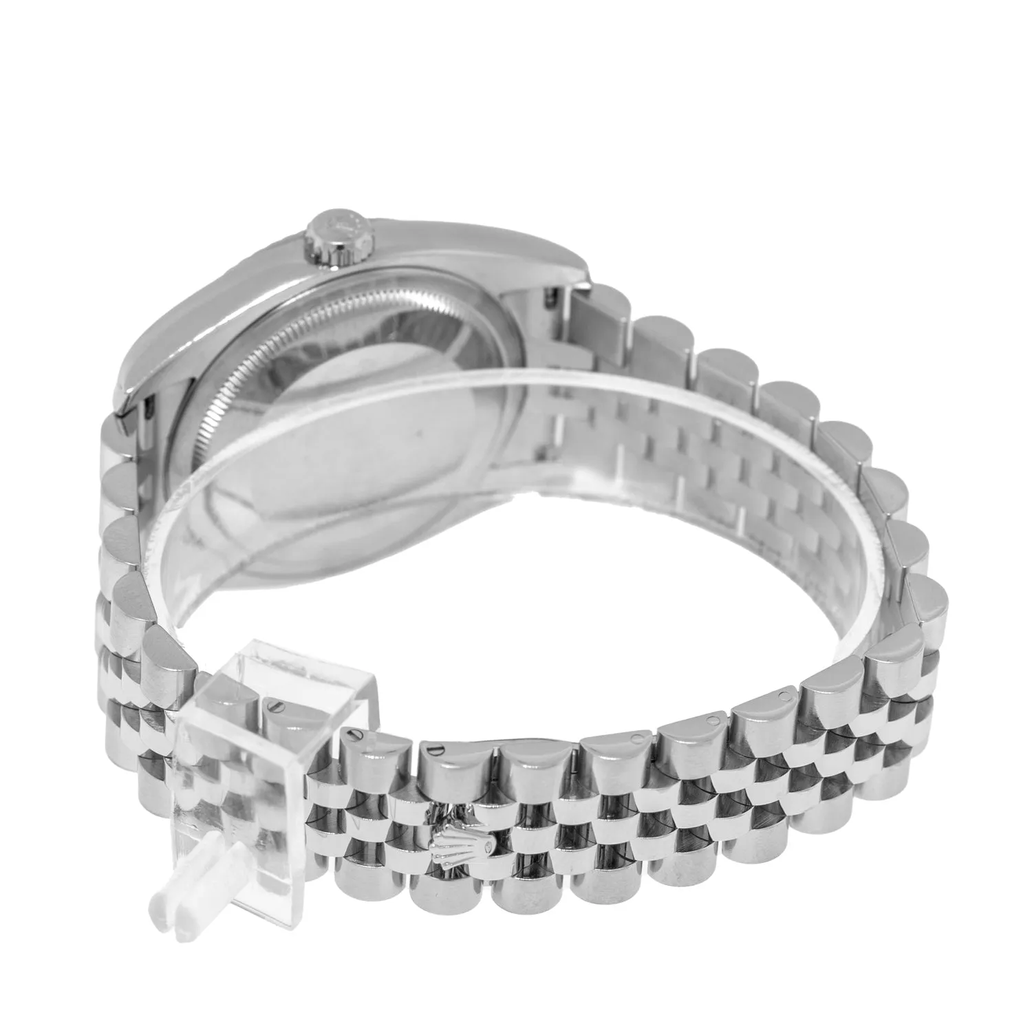 Rolex Datejust 36mm White Gold & Steel Black Jubilee Diamond Dial & Fluted Bezel 116234