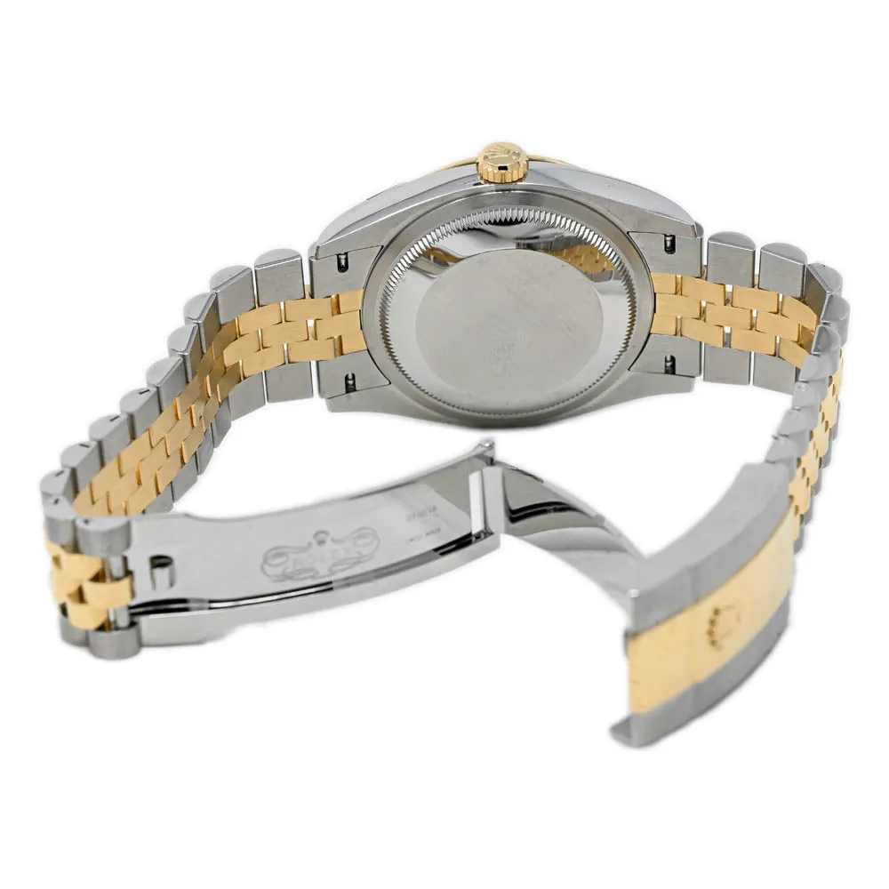 Rolex Datejust 36mm Yellow Gold & Stainless Steel Champagne Stick Dial Watch Reference# 116233