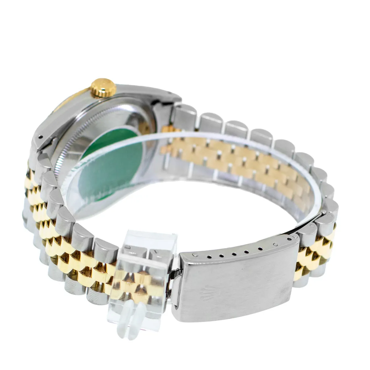 Rolex Datejust 36mm Yellow Gold & Steel Black Index Dial and Fluted Bezel 16233