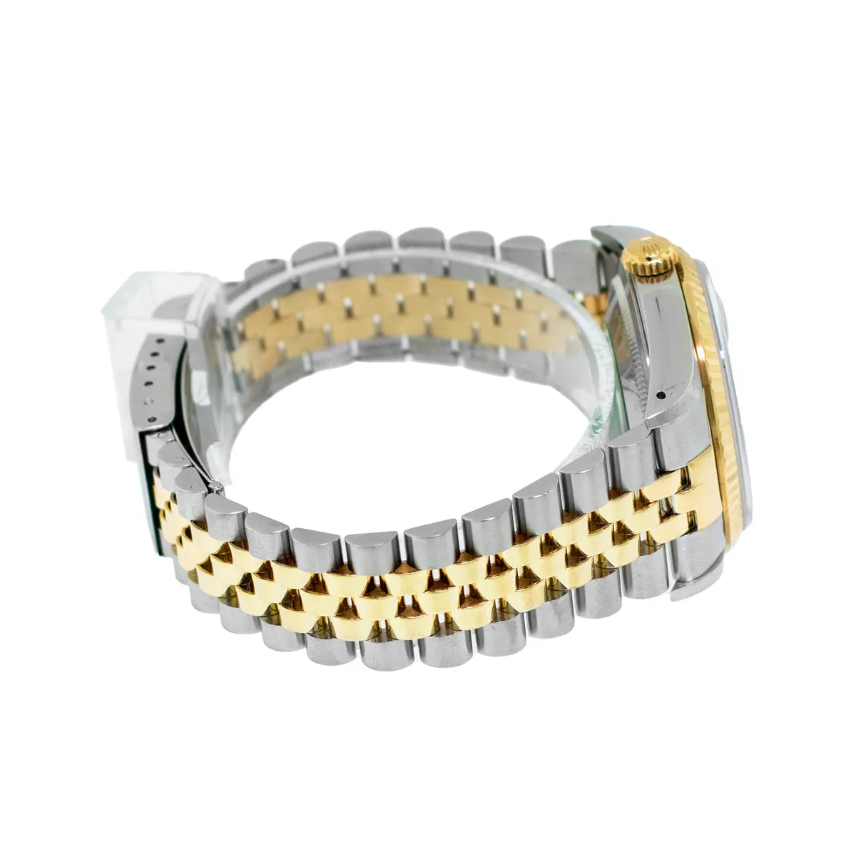 Rolex Datejust 36mm Yellow Gold & Steel Black Index Dial and Fluted Bezel 16233