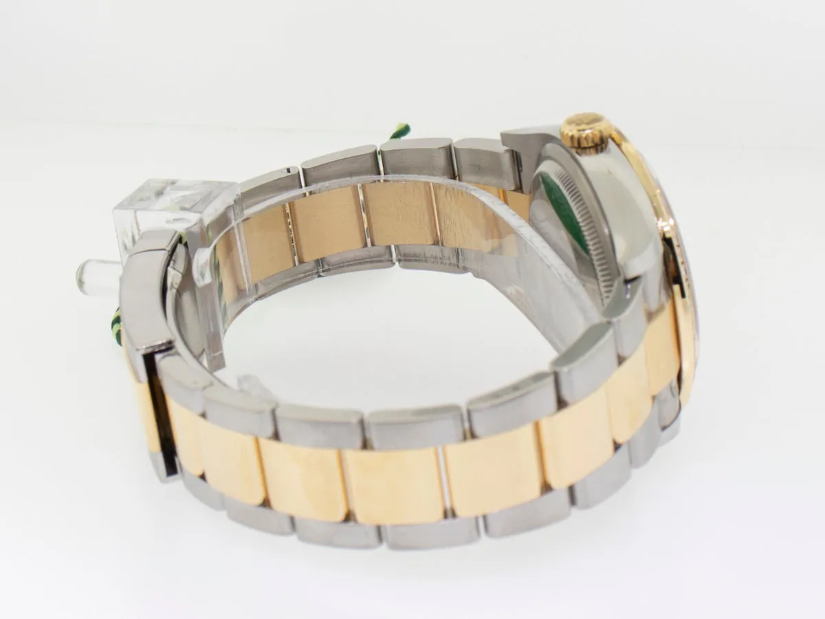 Rolex Datejust 36mm Yellow Gold & Steel Silver Roman Dial & Diamond Bezel 126283RBR