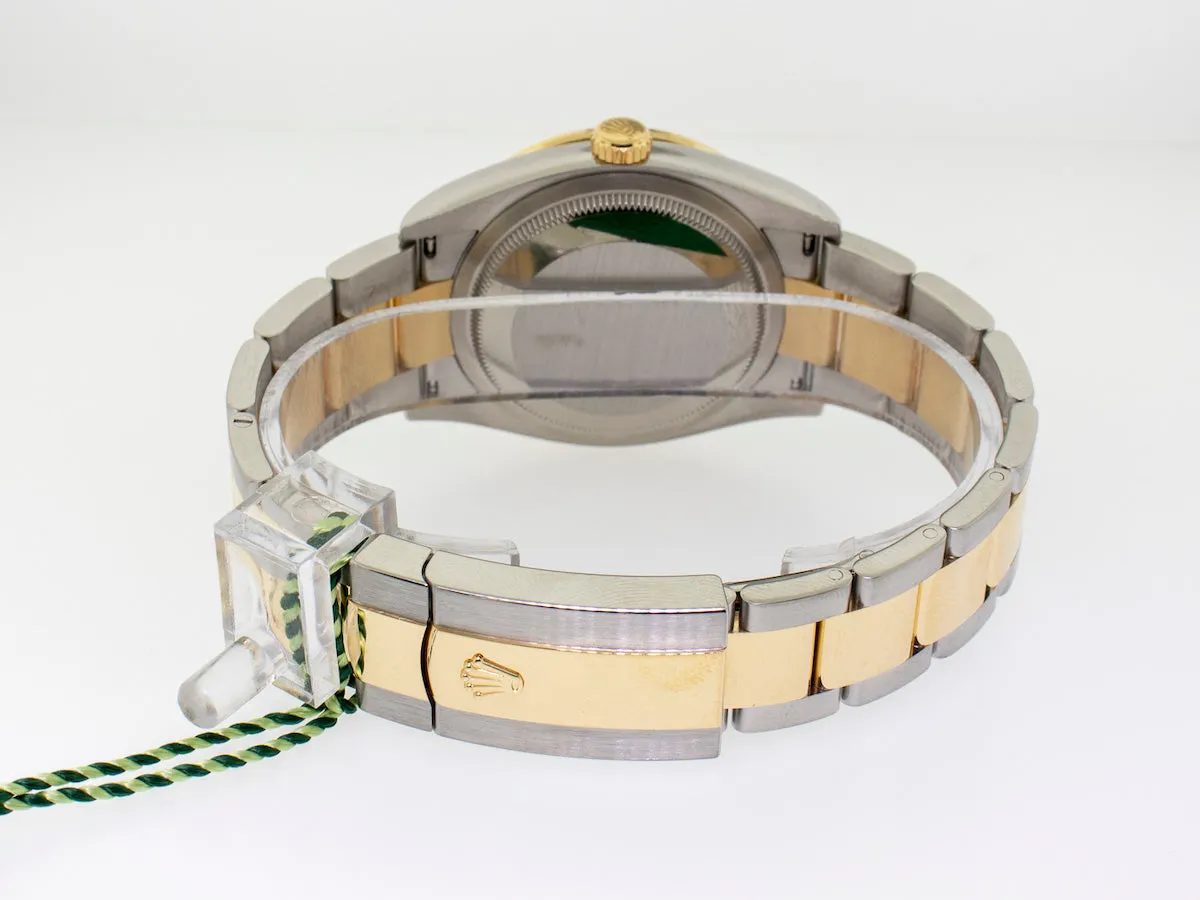 Rolex Datejust 36mm Yellow Gold & Steel Silver Roman Dial & Diamond Bezel 126283RBR