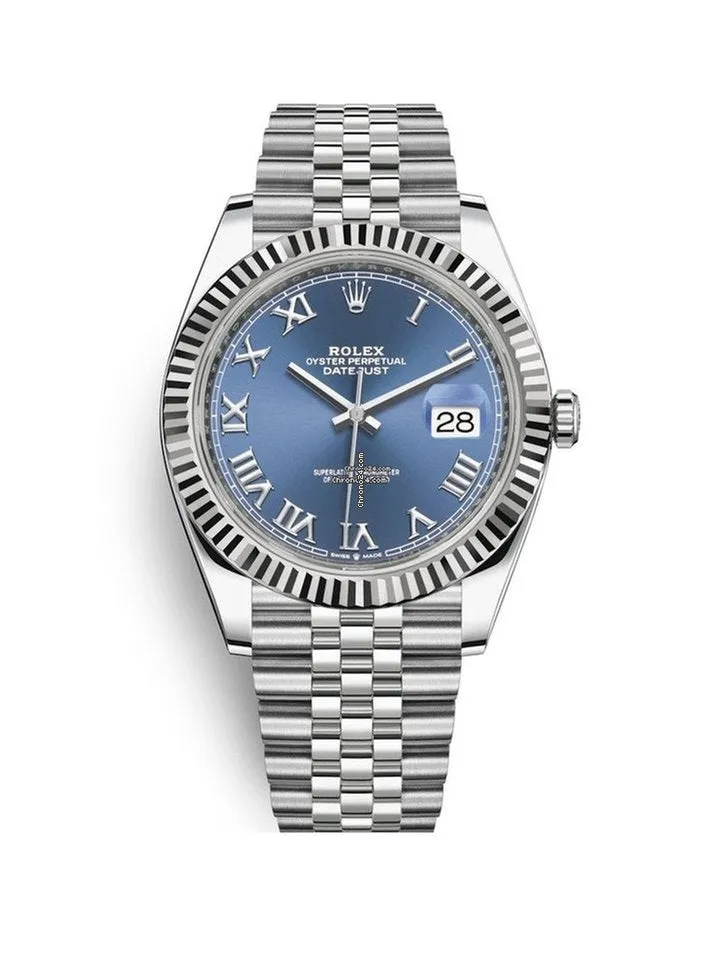 Rolex Datejust 41mm 126334 Blue Roman Dial Jubilee 2024 New
