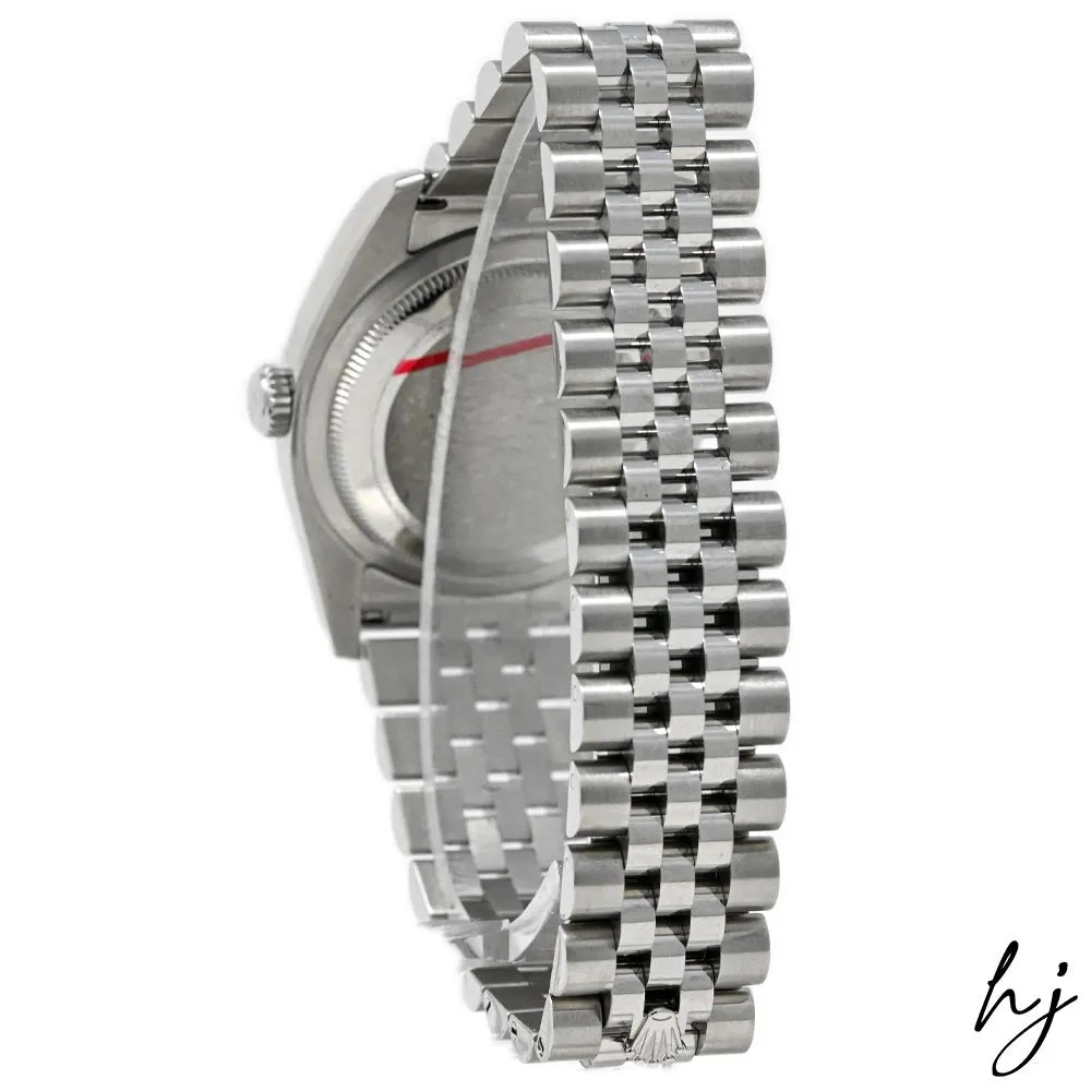 Rolex Datejust Stainless Steel 36mm Silver "Jubilee" Diamond Dial Watch Reference #: 116234
