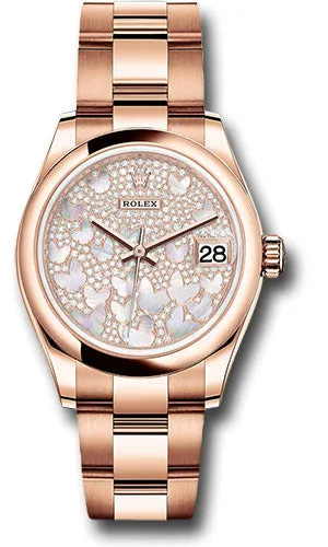 Rolex Everose Gold Datejust 31 Watch 278245 pmopbo