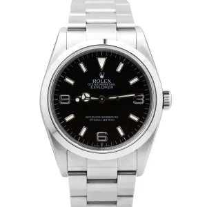 Rolex Explorer I Black Dial 36mm 3-6-9 Stainless Steel Oyster Watch 114270