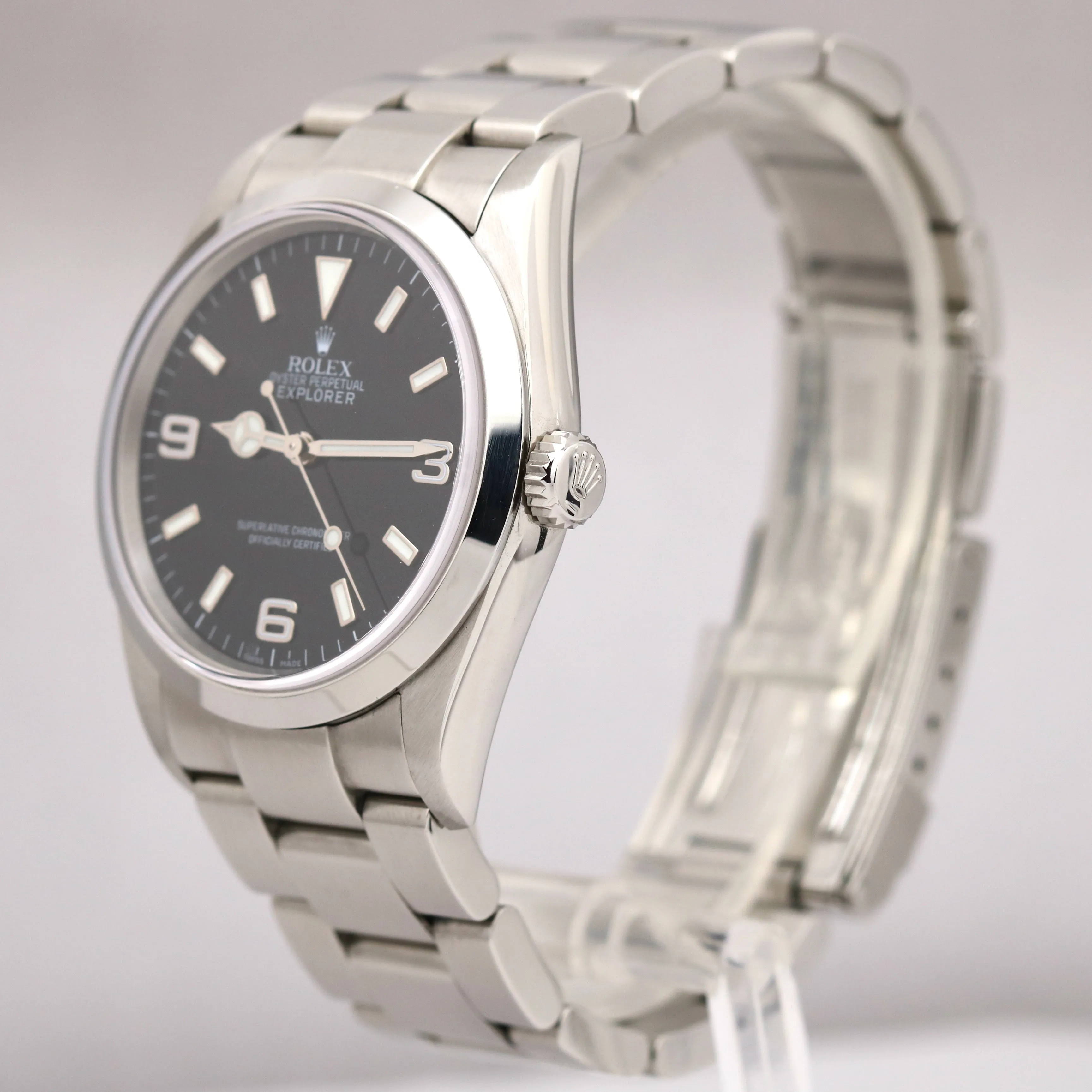 Rolex Explorer I Black Dial 36mm 3-6-9 Stainless Steel Oyster Watch 114270