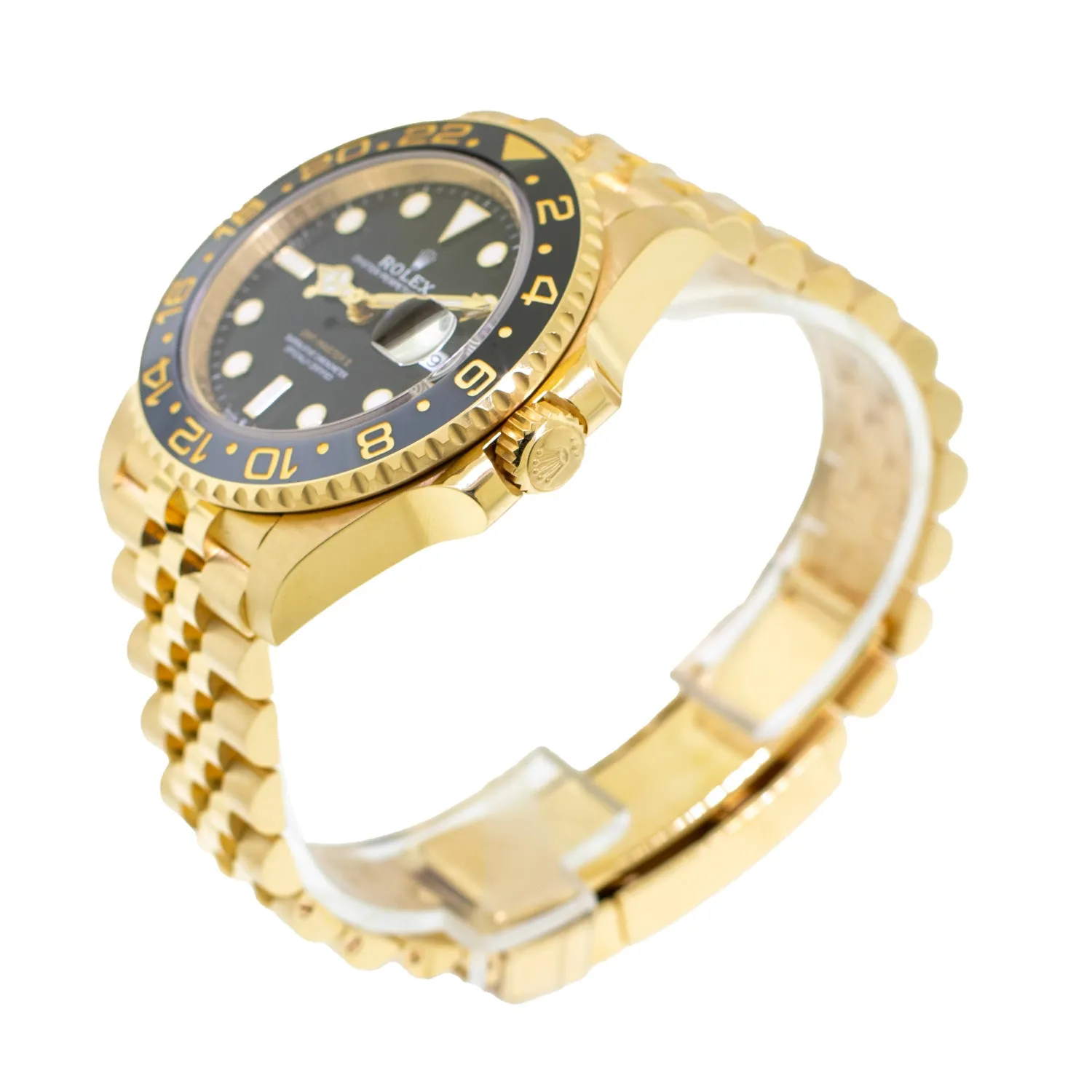 Rolex GMT-Master II 40mm Yellow Gold Black Dial & Black/Grey Bezel 126718GRNR