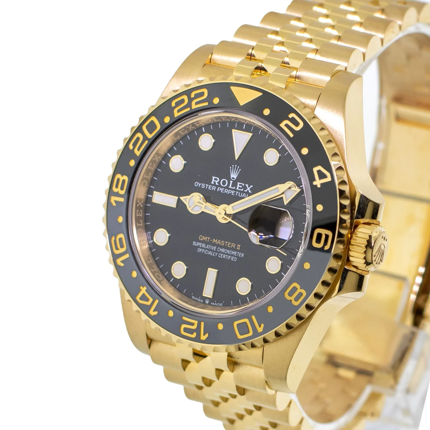 Rolex GMT-Master II 40mm Yellow Gold Black Dial & Black/Grey Bezel 126718GRNR
