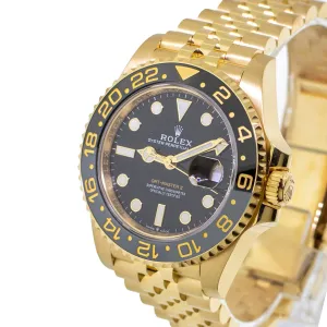 Rolex GMT-Master II 40mm Yellow Gold Black Dial & Black/Grey Bezel 126718GRNR