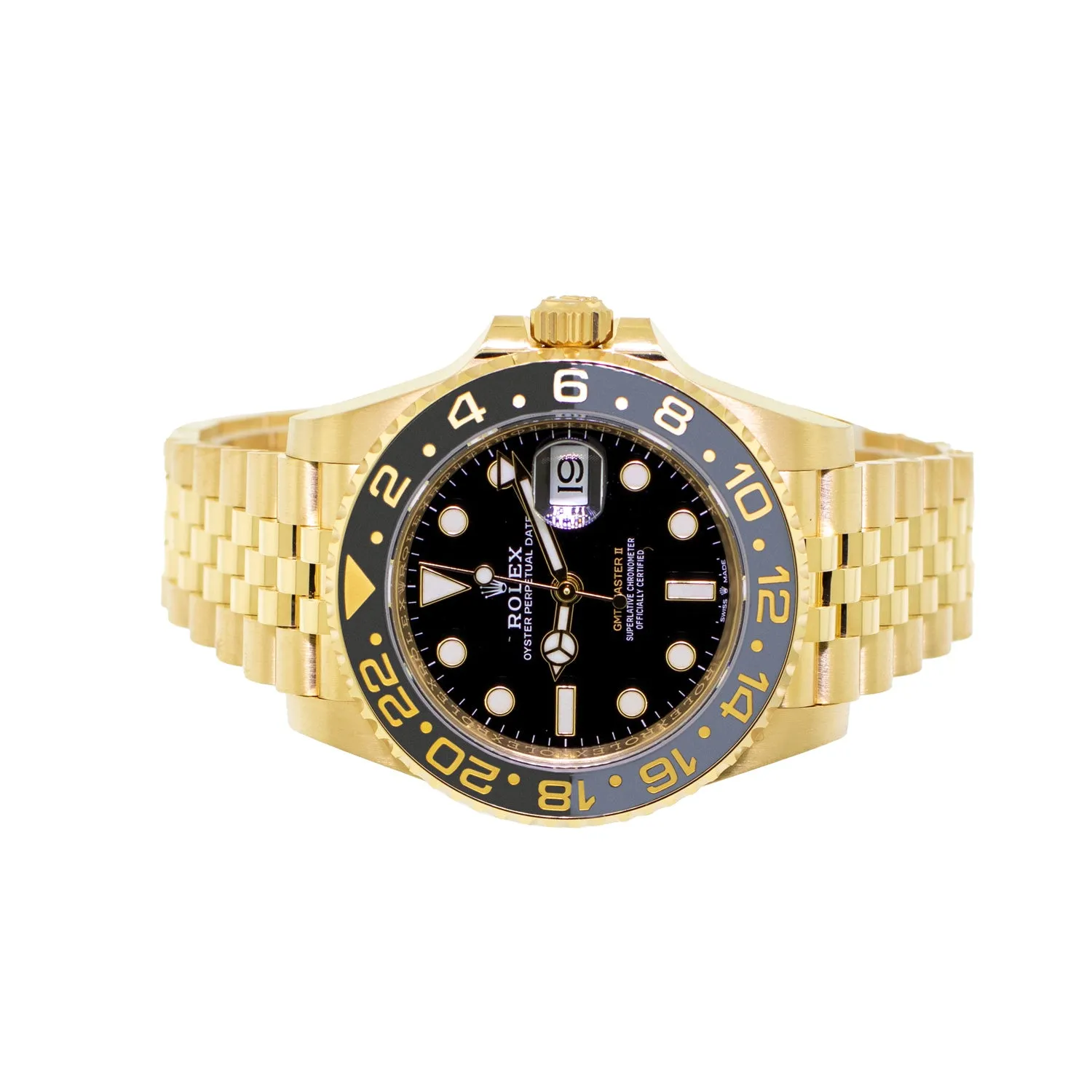 Rolex GMT-Master II 40mm Yellow Gold Black Dial & Black/Grey Bezel 126718GRNR