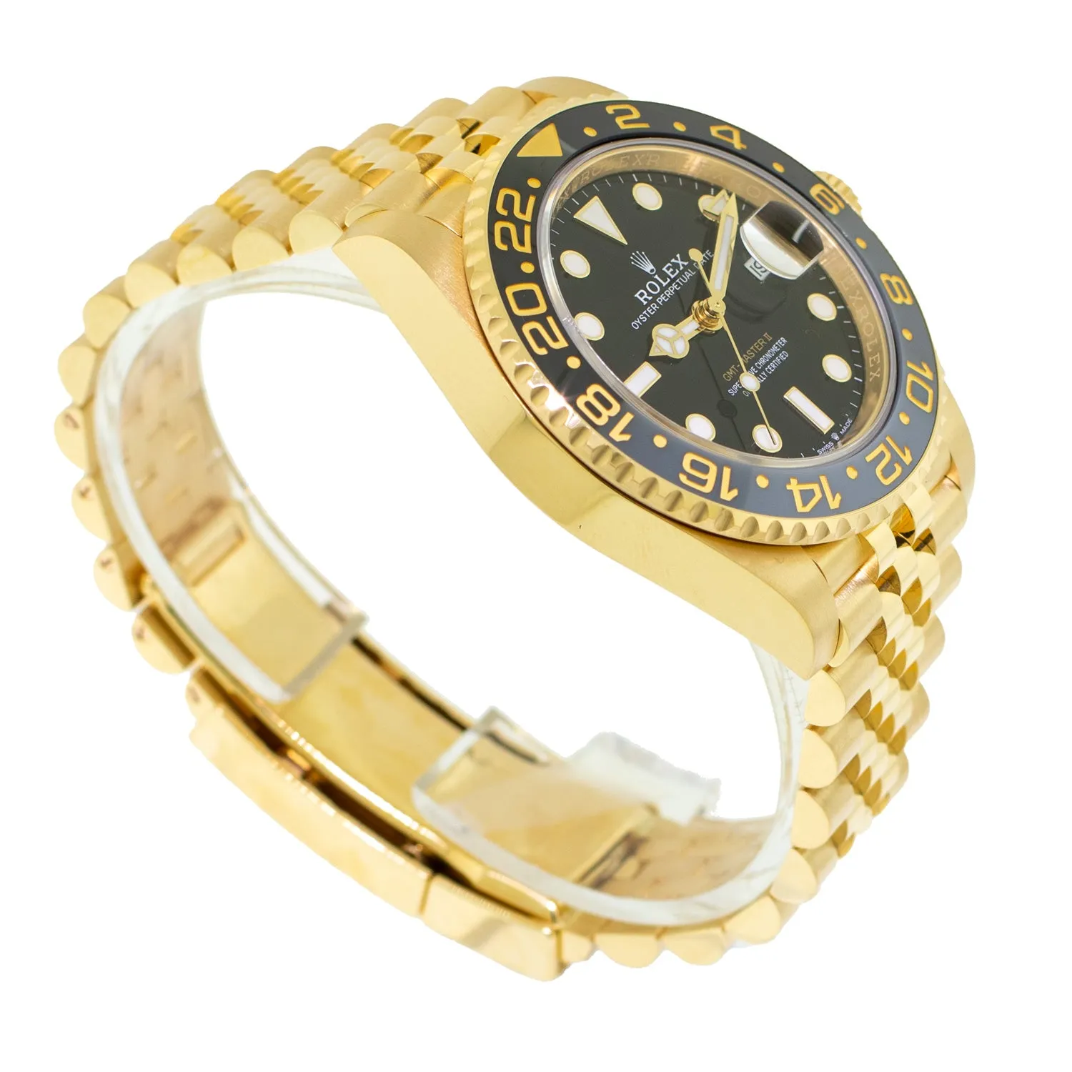 Rolex GMT-Master II 40mm Yellow Gold Black Dial & Black/Grey Bezel 126718GRNR