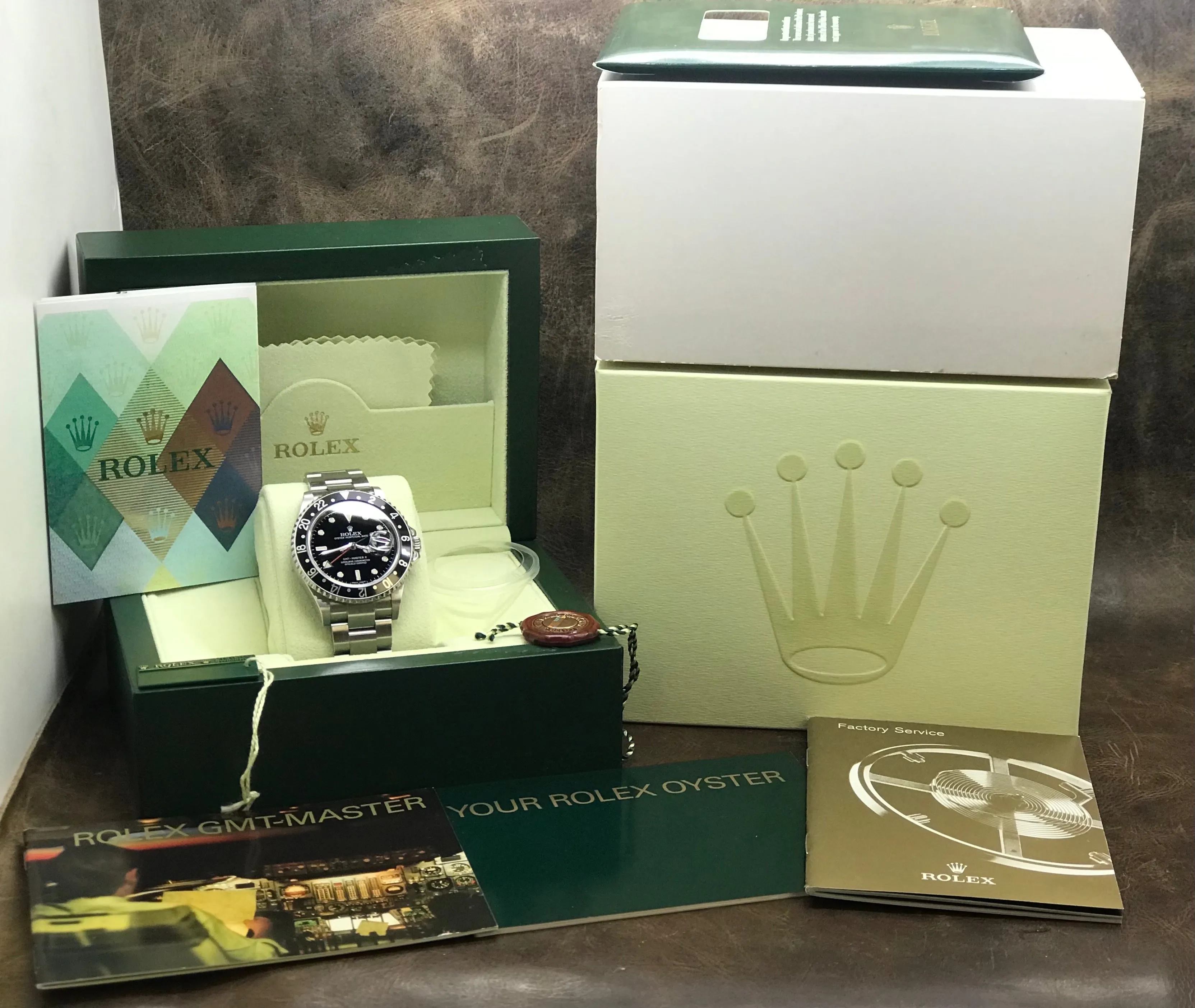 Rolex GMT Master II SEL Full Set B&P 16710 Black Dial Automatic Men's Watch
