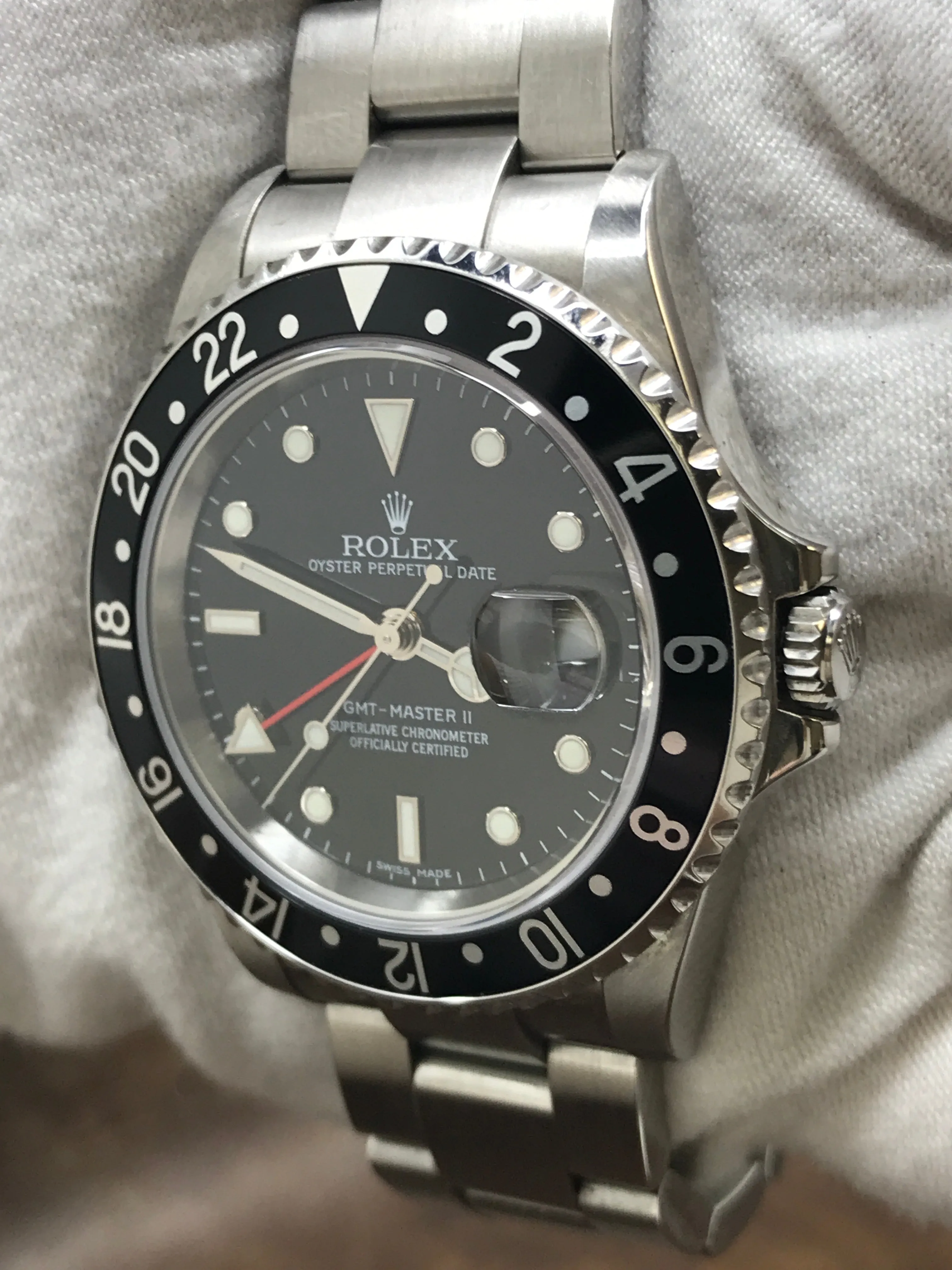 Rolex GMT Master II SEL Full Set B&P 16710 Black Dial Automatic Men's Watch
