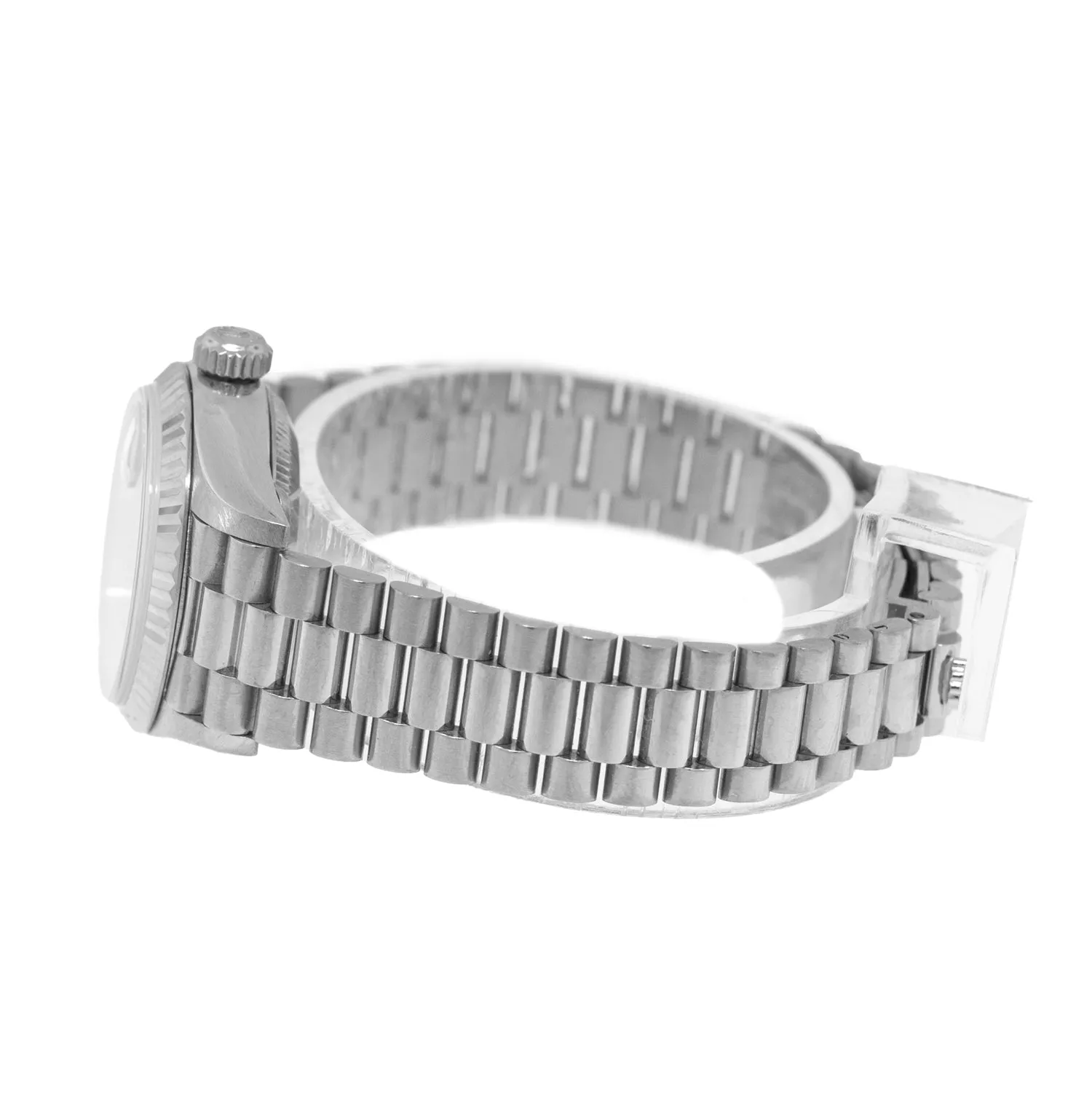 Rolex Lady-Datejust 26mm White Gold Silver Index Dial & Fluted Bezel 69179