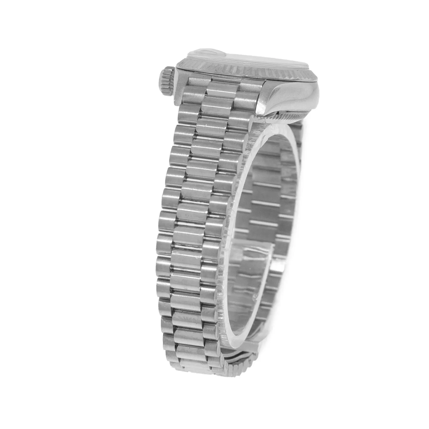 Rolex Lady-Datejust 26mm White Gold Silver Index Dial & Fluted Bezel 69179