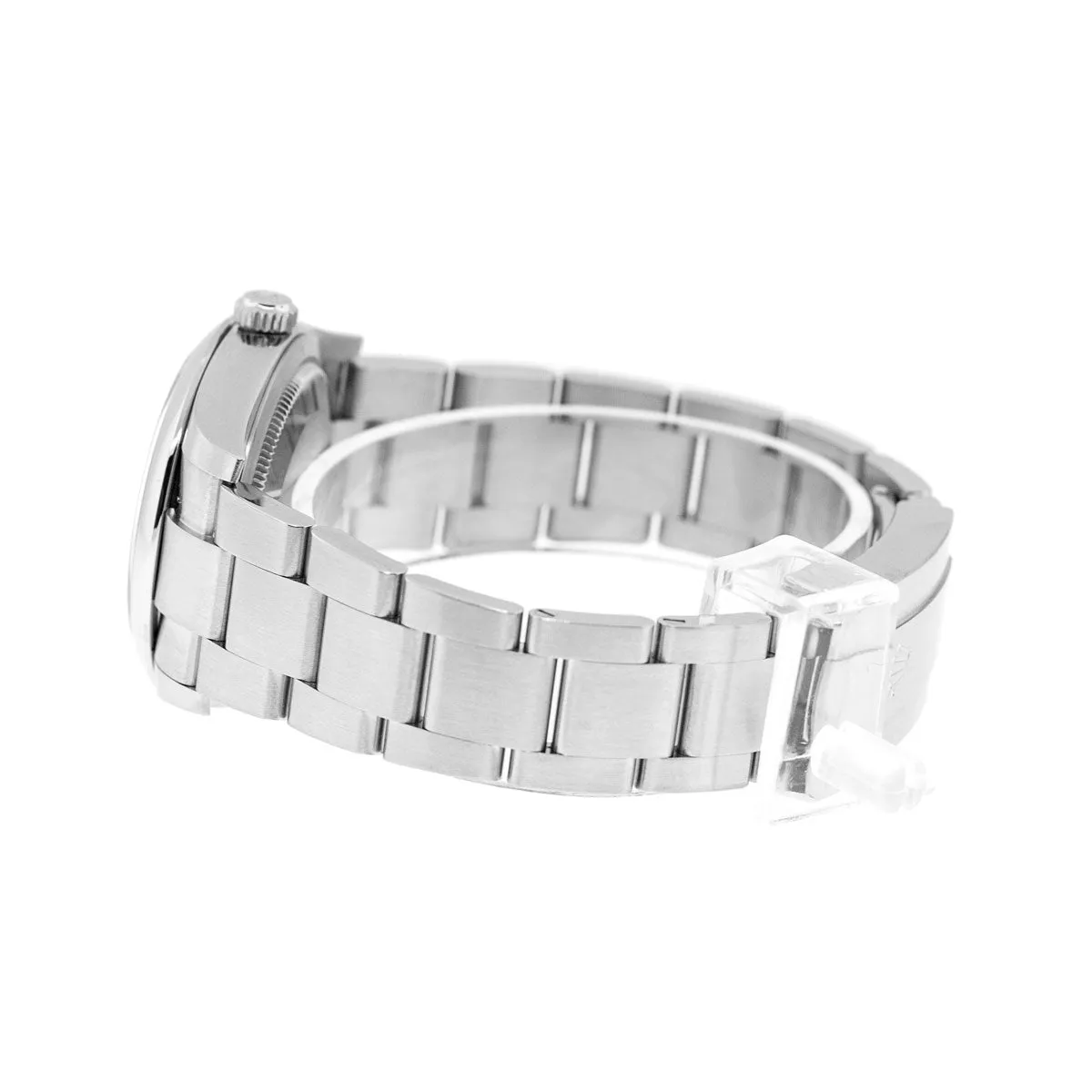 Rolex Oyster Perpetual 34mm Stainless Steel Pink Index Dial Smooth Bezel 124200