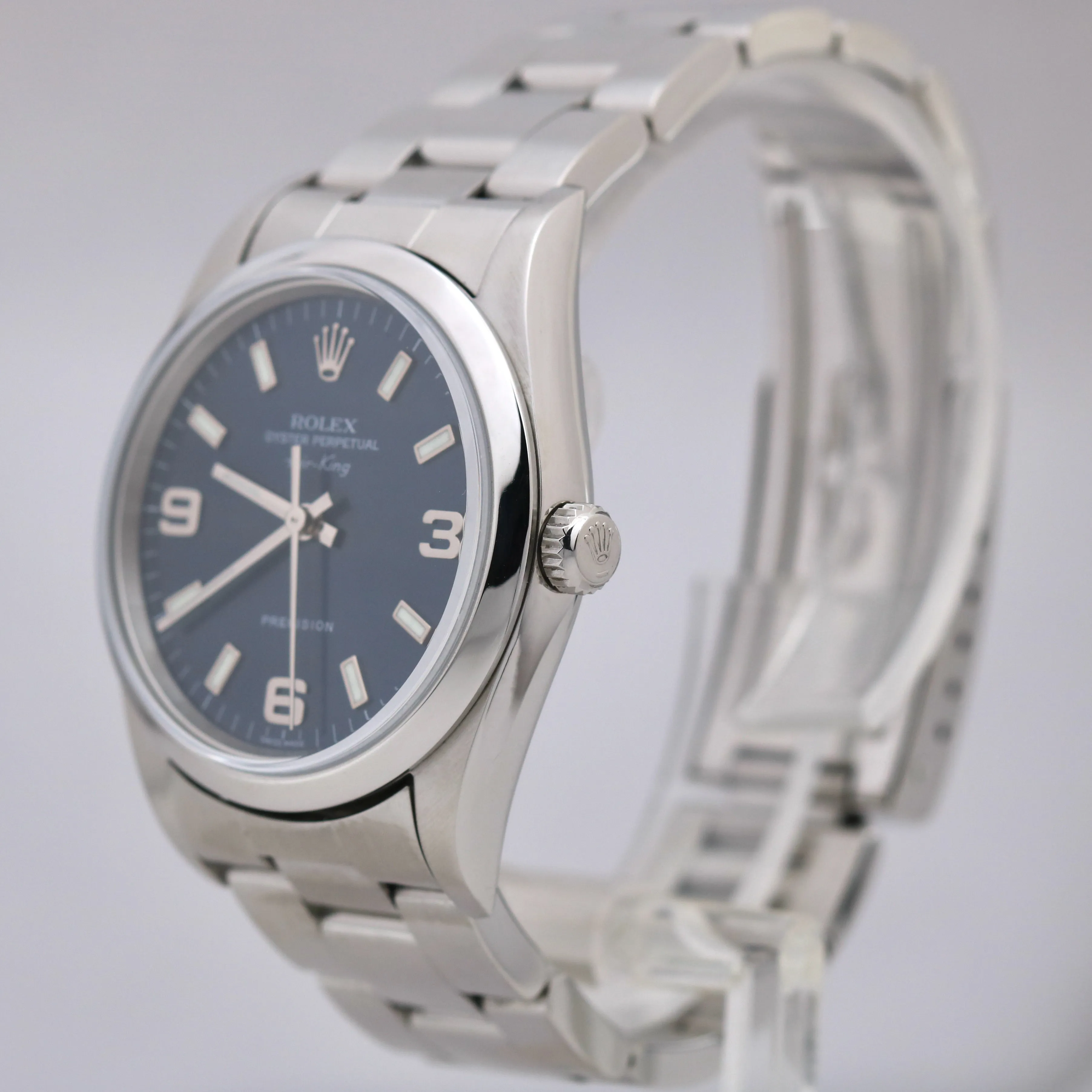 Rolex Oyster Perpetual Air-King BLUE 34mm Stainless Steel Oyster Watch 14000M