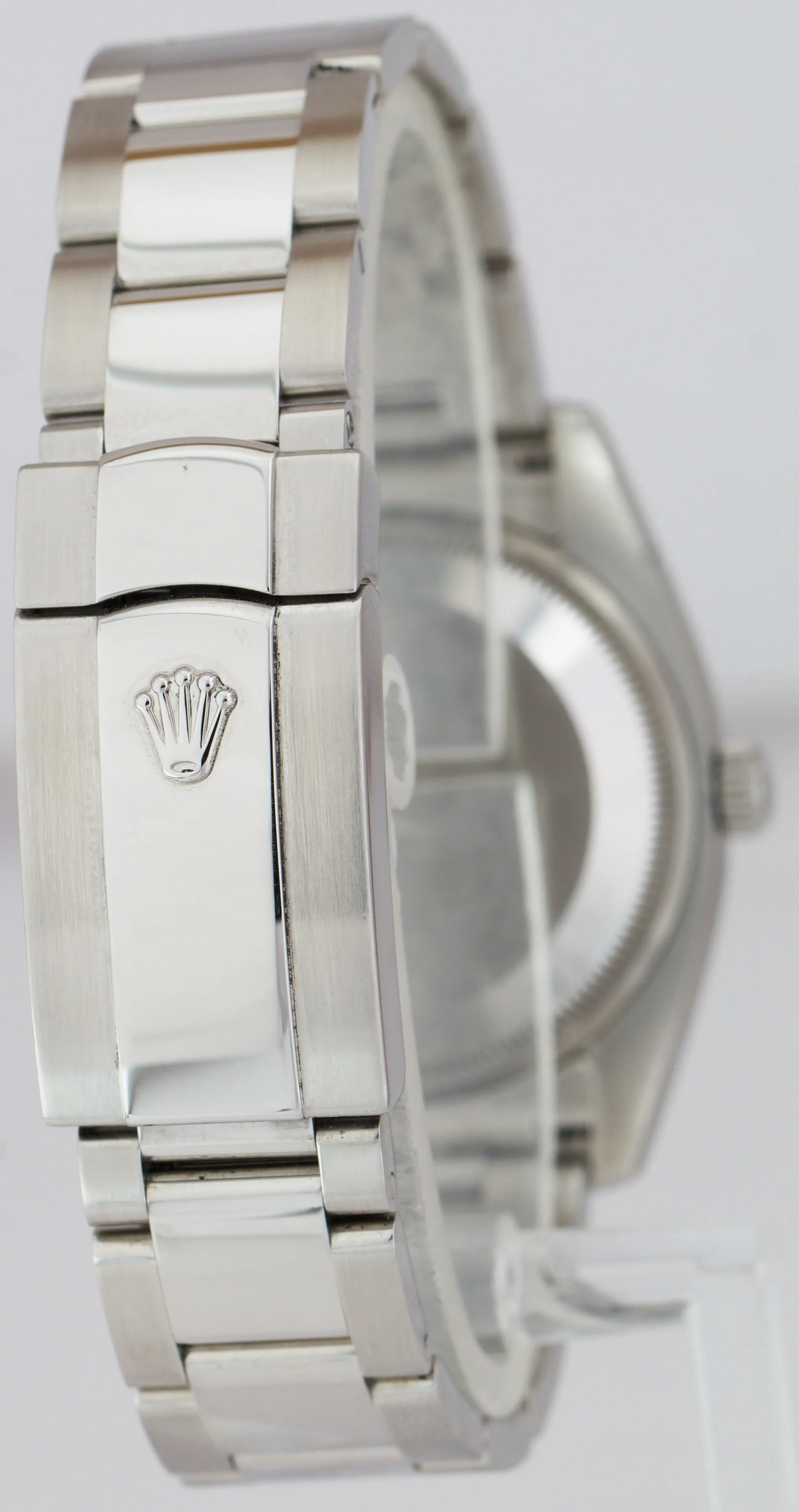 Rolex Oyster Perpetual Date 34mm Silver Stainless Steel Oyster Watch 115210 B P