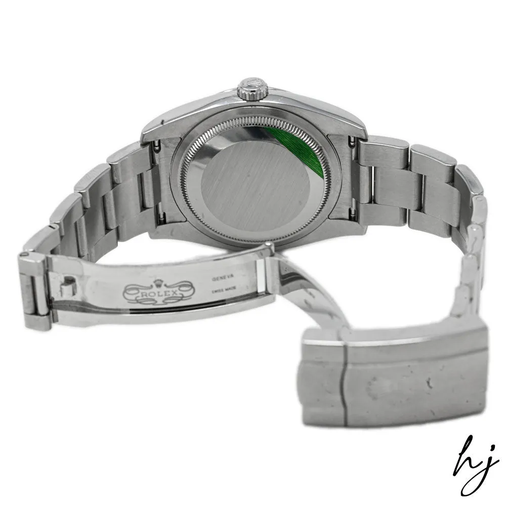 Rolex Oyster Perpetual Stainless Steel 36mm White Stick Dial Watch Reference #: 116000