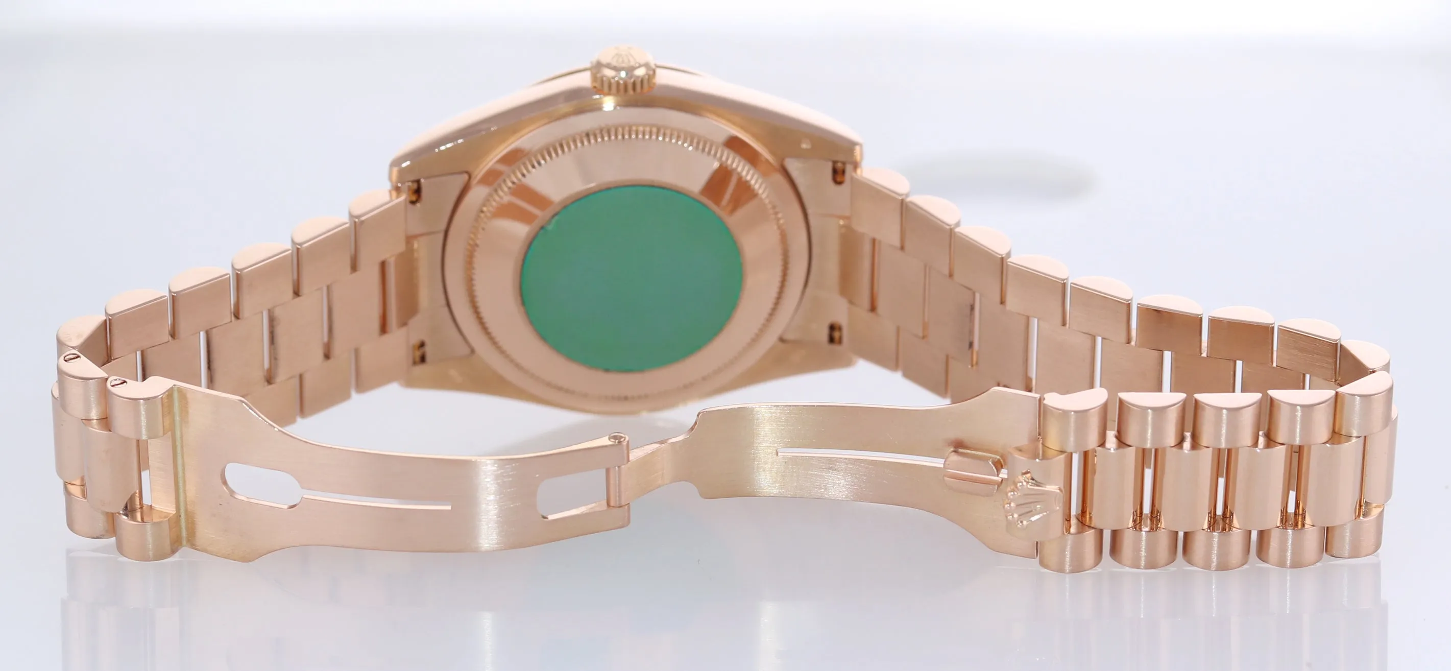 Rolex President Day Date Rose Gold 36mm 118235 Diamond Heavy Band Watch Box
