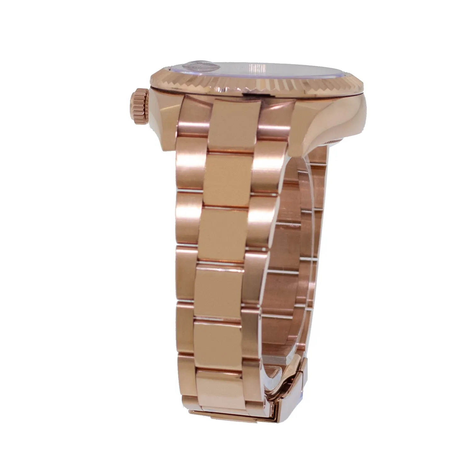 Rolex Sky-Dweller 42mm Everose Gold Chocolate Index Dial Fluted Bezel 326935