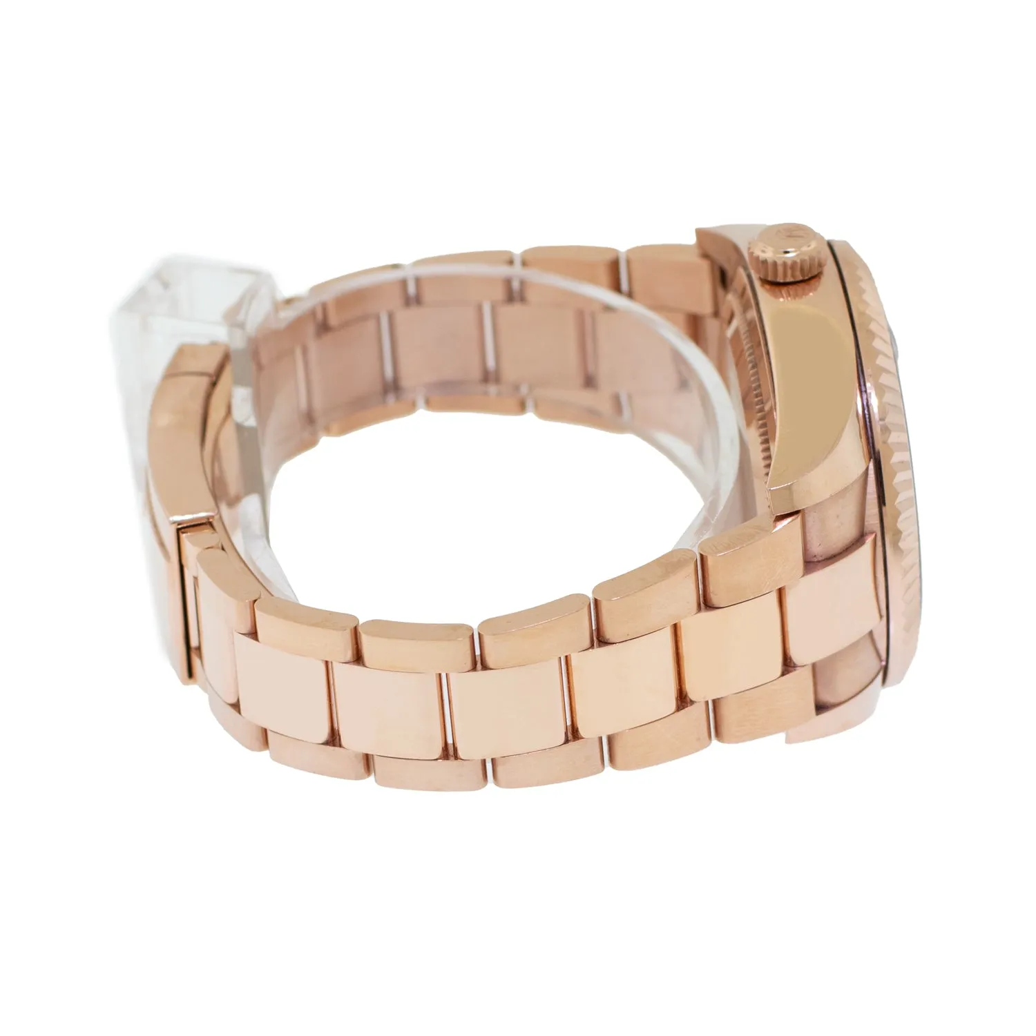 Rolex Sky-Dweller 42mm Everose Gold Chocolate Index Dial Fluted Bezel 326935
