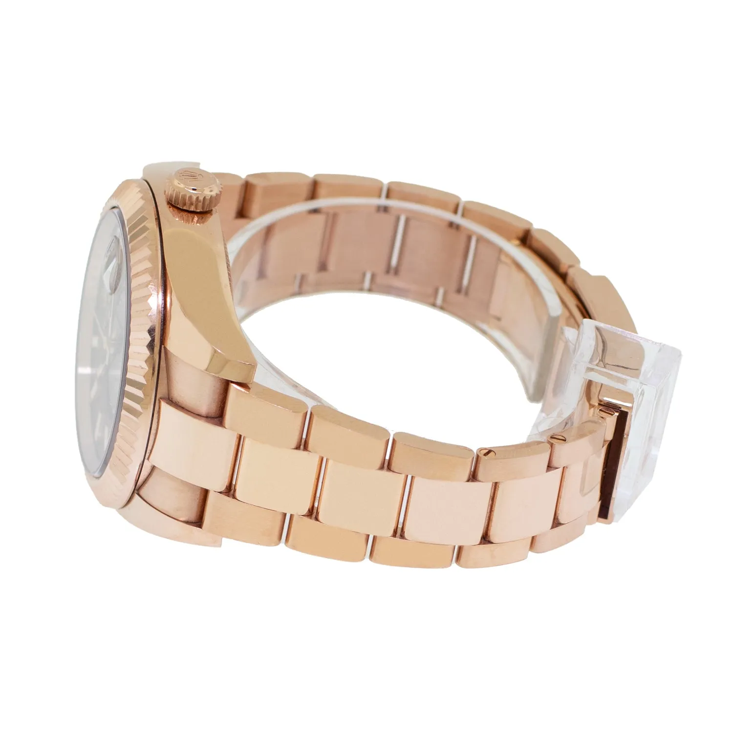 Rolex Sky-Dweller 42mm Everose Gold Chocolate Index Dial Fluted Bezel 326935