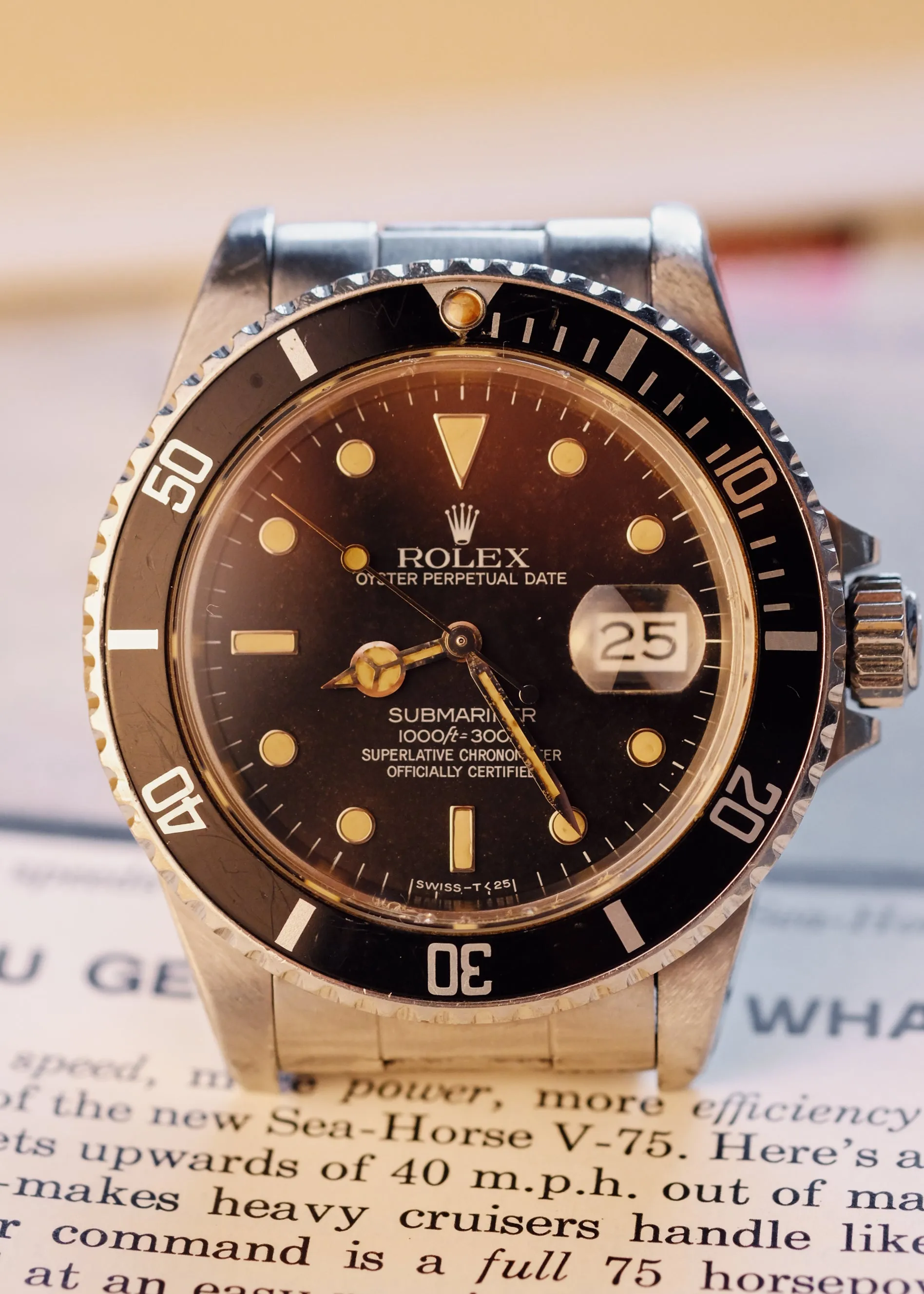 Rolex Submariner 16800 Sandy Tropical Dial - 1985