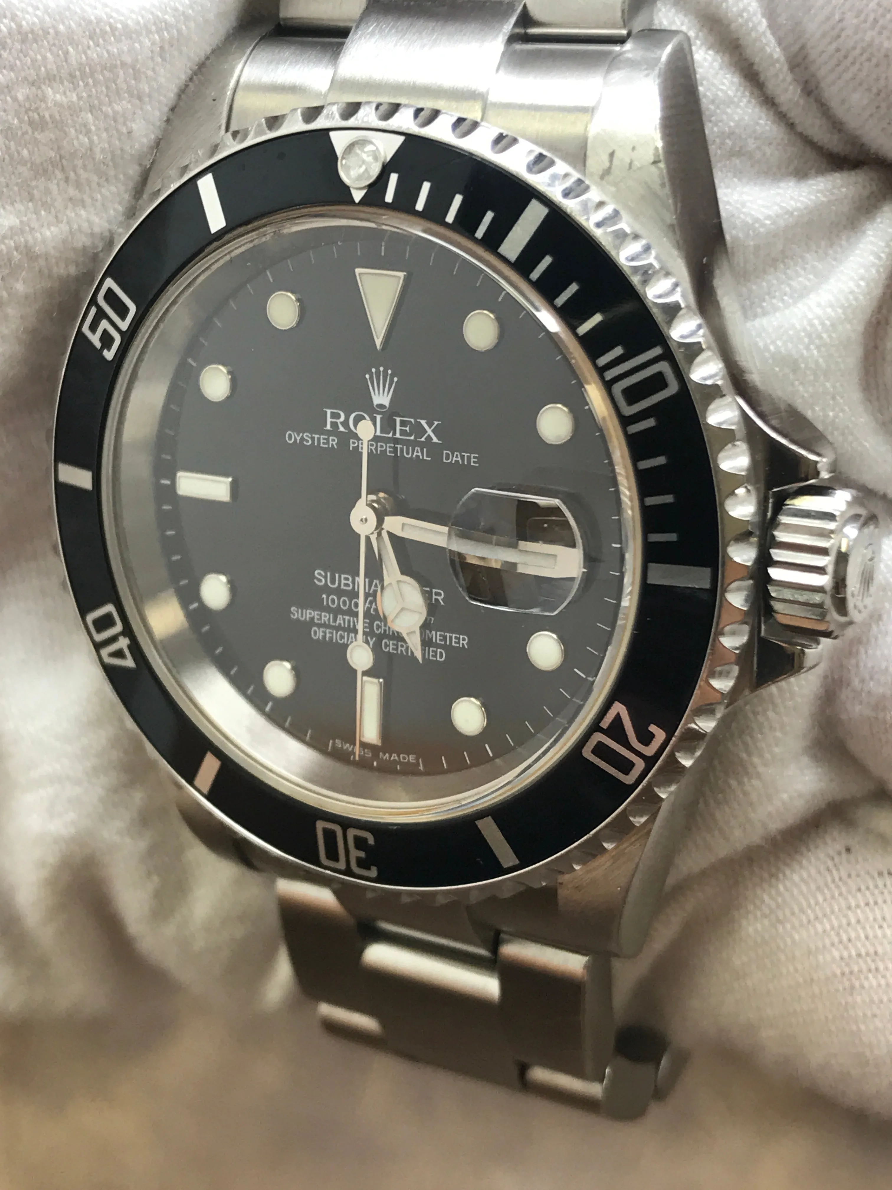Rolex Submariner Date 16610 Black Dial Automatic Men's Watch