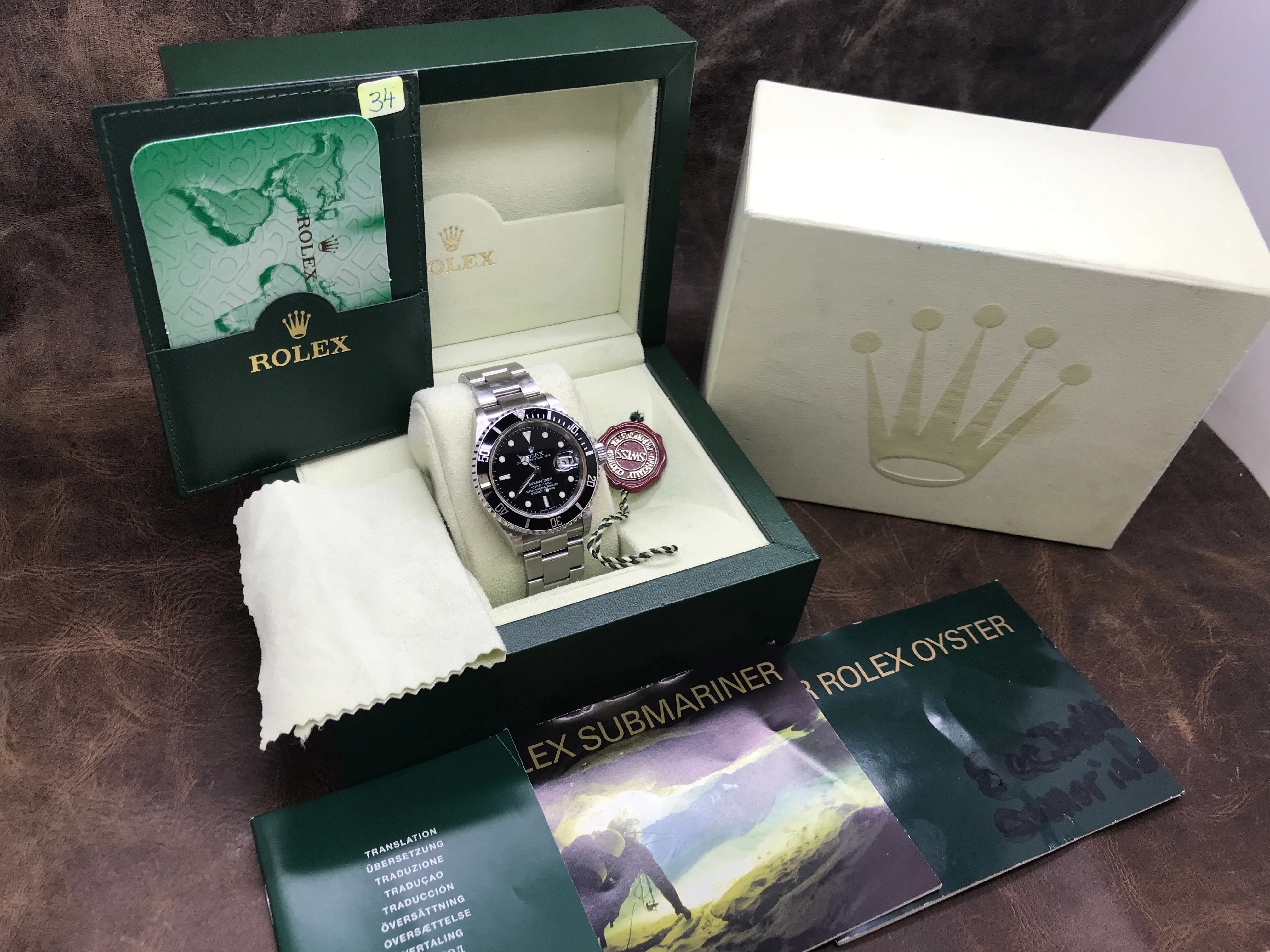 Rolex Submariner Date 16610 Black Dial Automatic Men's Watch