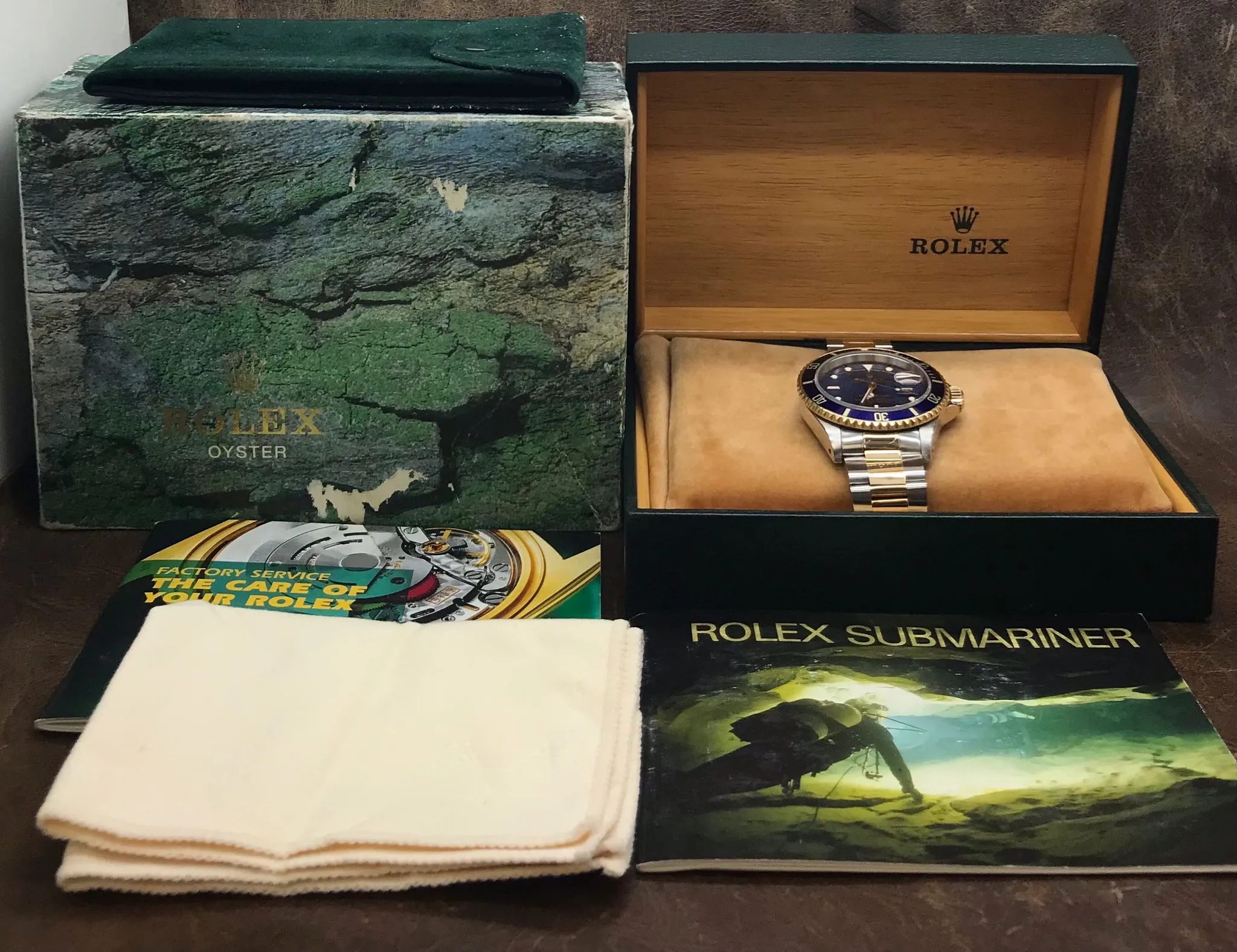 Rolex Submariner Date 16613 Faded Blue Dial Automatic Men's Watch