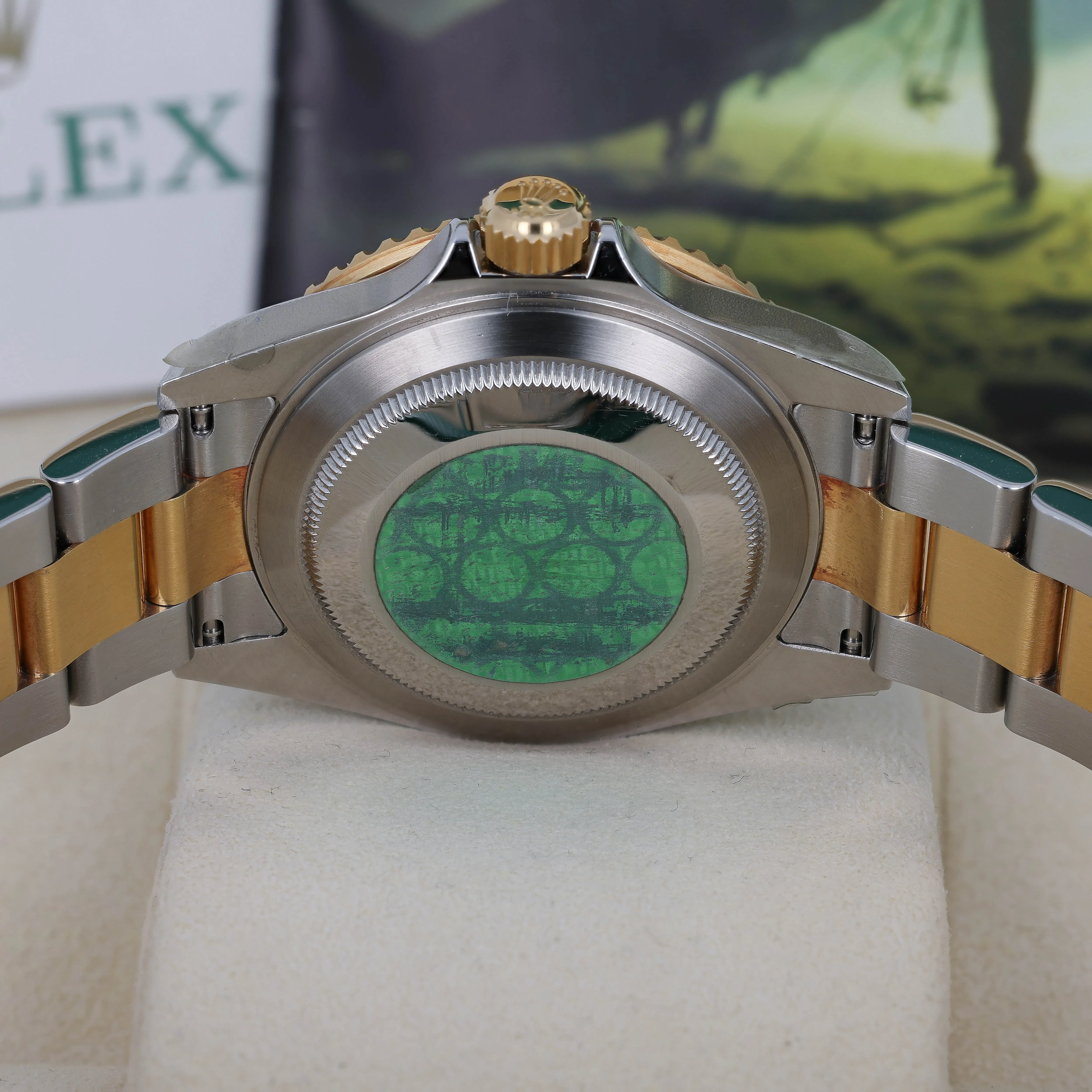 Rolex Submariner Date 16613 T Serti Silver Blue 2006 Yellow Gold Steel 40 mm