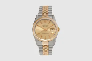 Rolex Two-Tone Oyster Perpetual Datejust with Papers 1990
