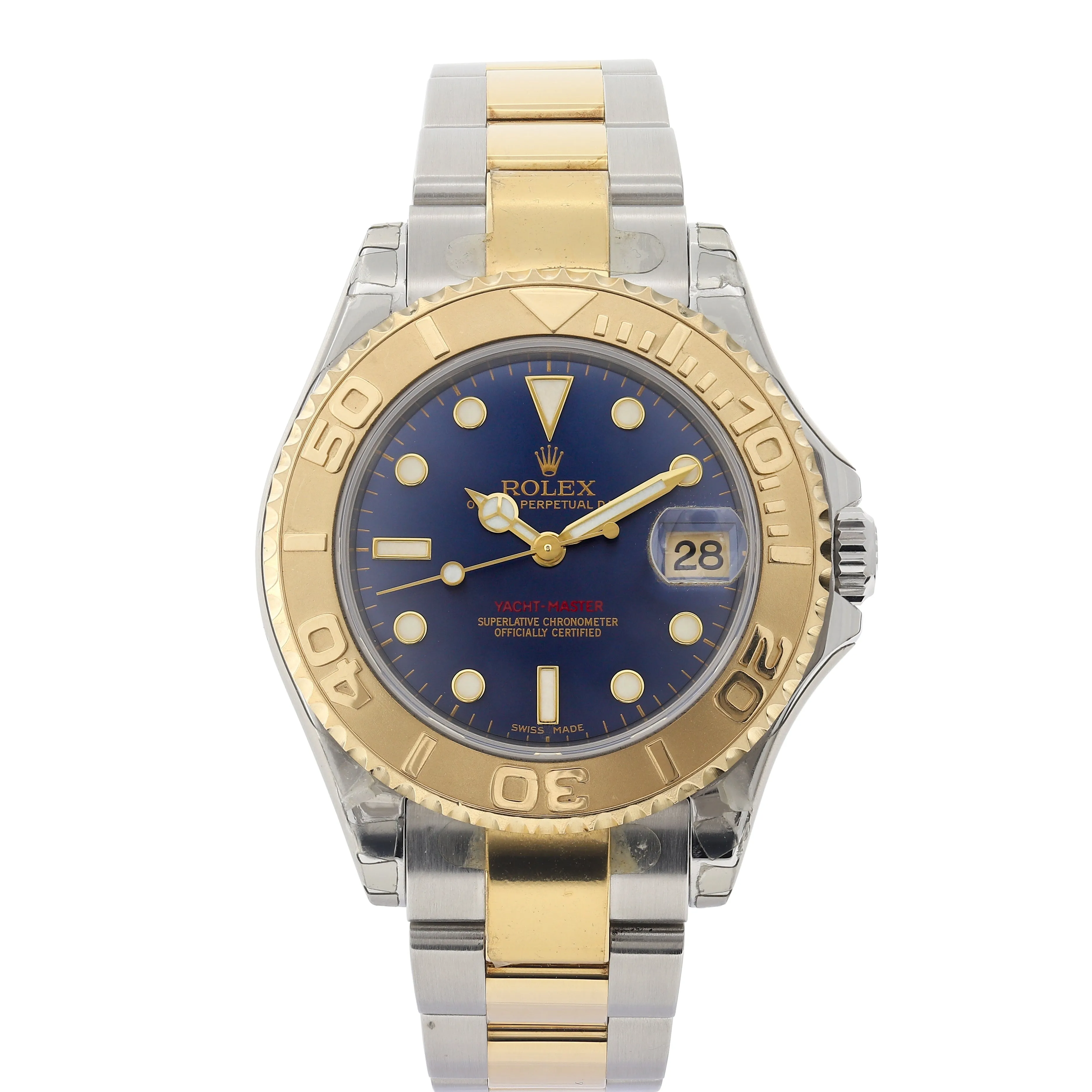 Rolex Yacht-Master 168623 Midsize 2005 Papers Mint 18k Yellow Gold & Steel 35 mm