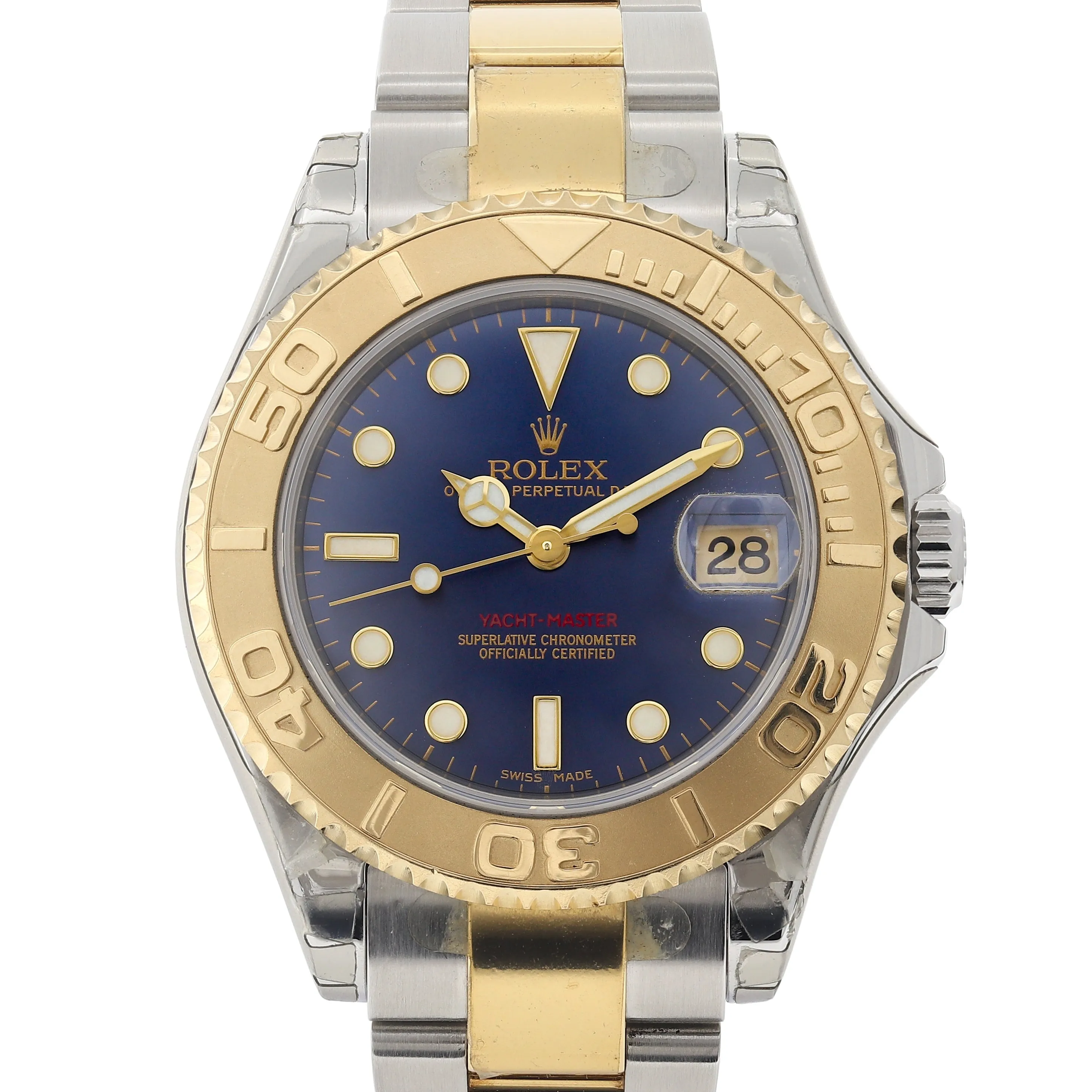 Rolex Yacht-Master 168623 Midsize 2005 Papers Mint 18k Yellow Gold & Steel 35 mm