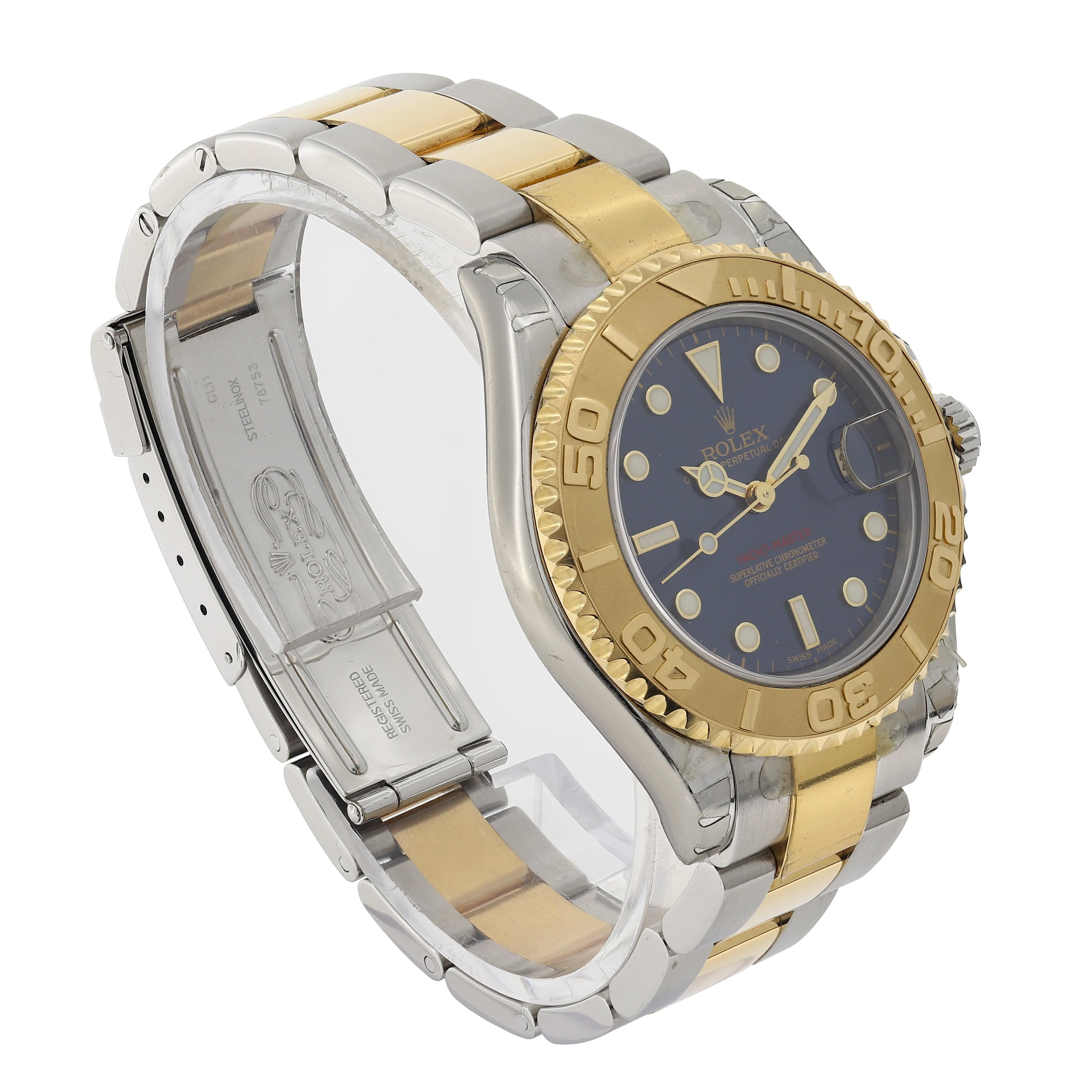 Rolex Yacht-Master 168623 Midsize 2005 Papers Mint 18k Yellow Gold & Steel 35 mm